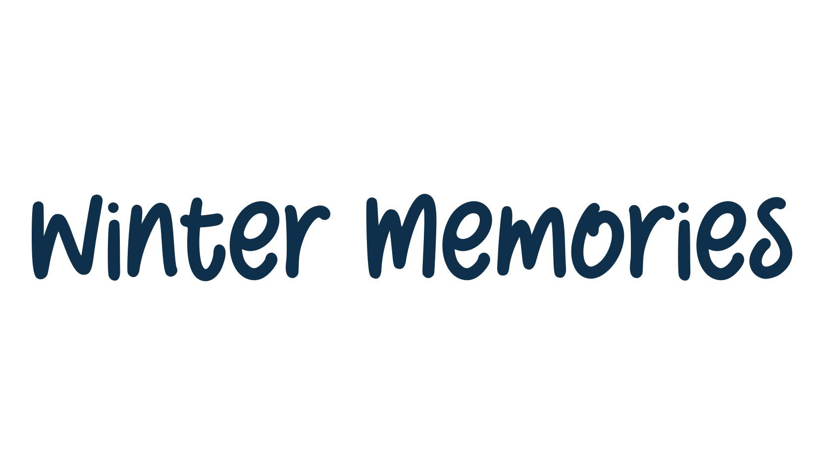 Winter Memories, handwriting font preview