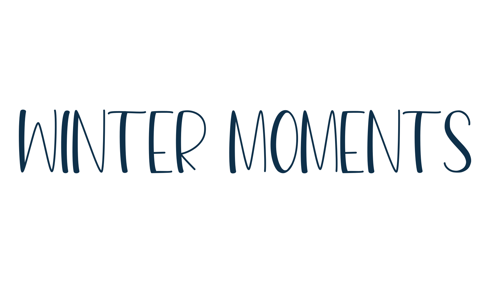Winter Moments, fancy various decorative script calligraphy font preview