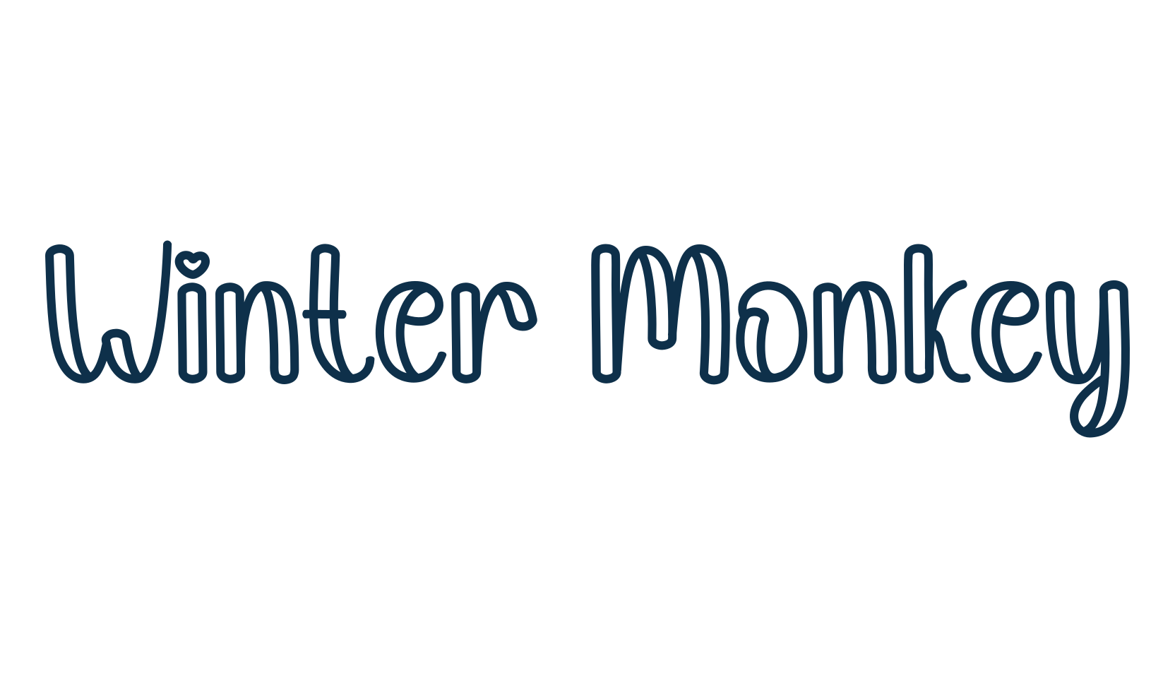 Winter Monkey, fancy various decorative script calligraphy font preview
