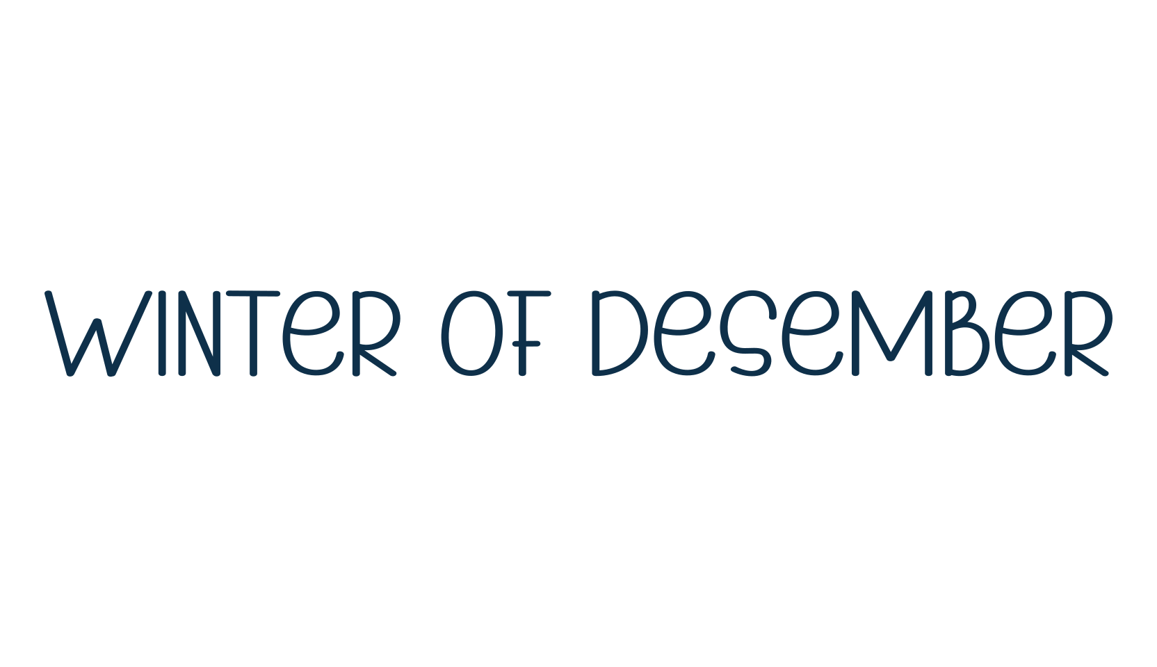 Winter Of Desember, handwriting font preview