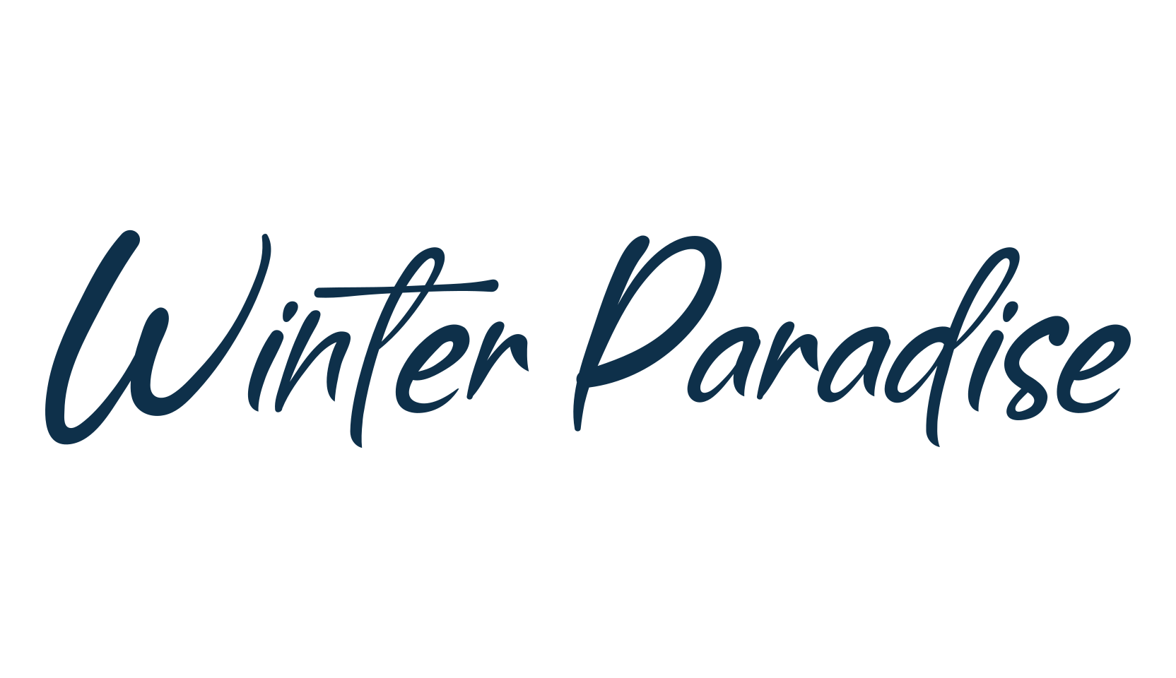 Winter Paradise, script handwritten fancy decorative calligraphy font preview