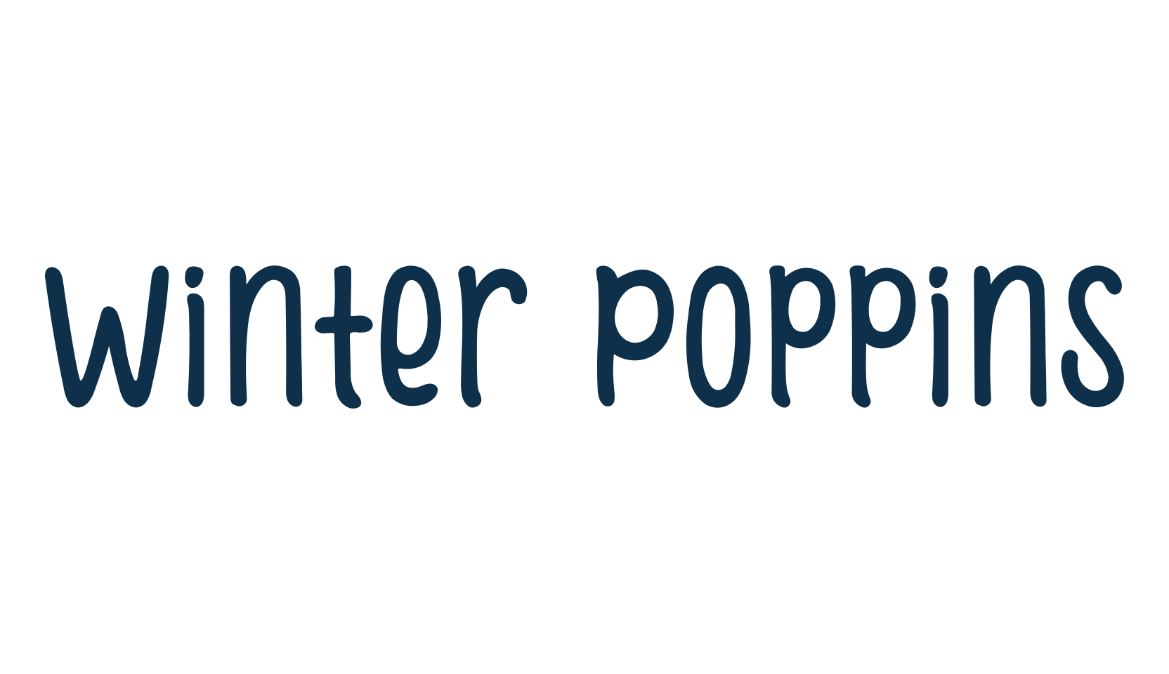 Winter Poppins, various font preview