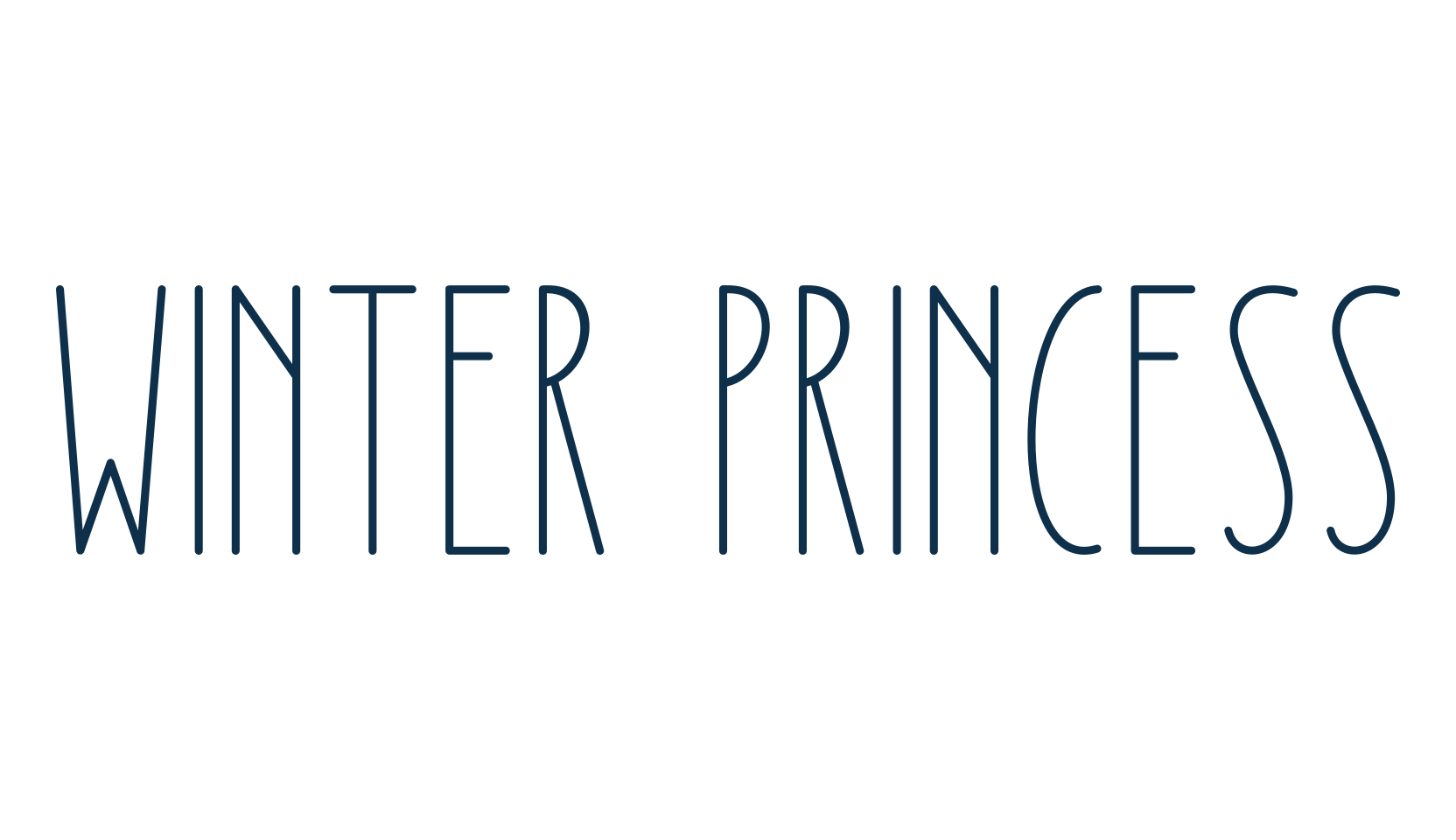 Winter Princess, various font preview