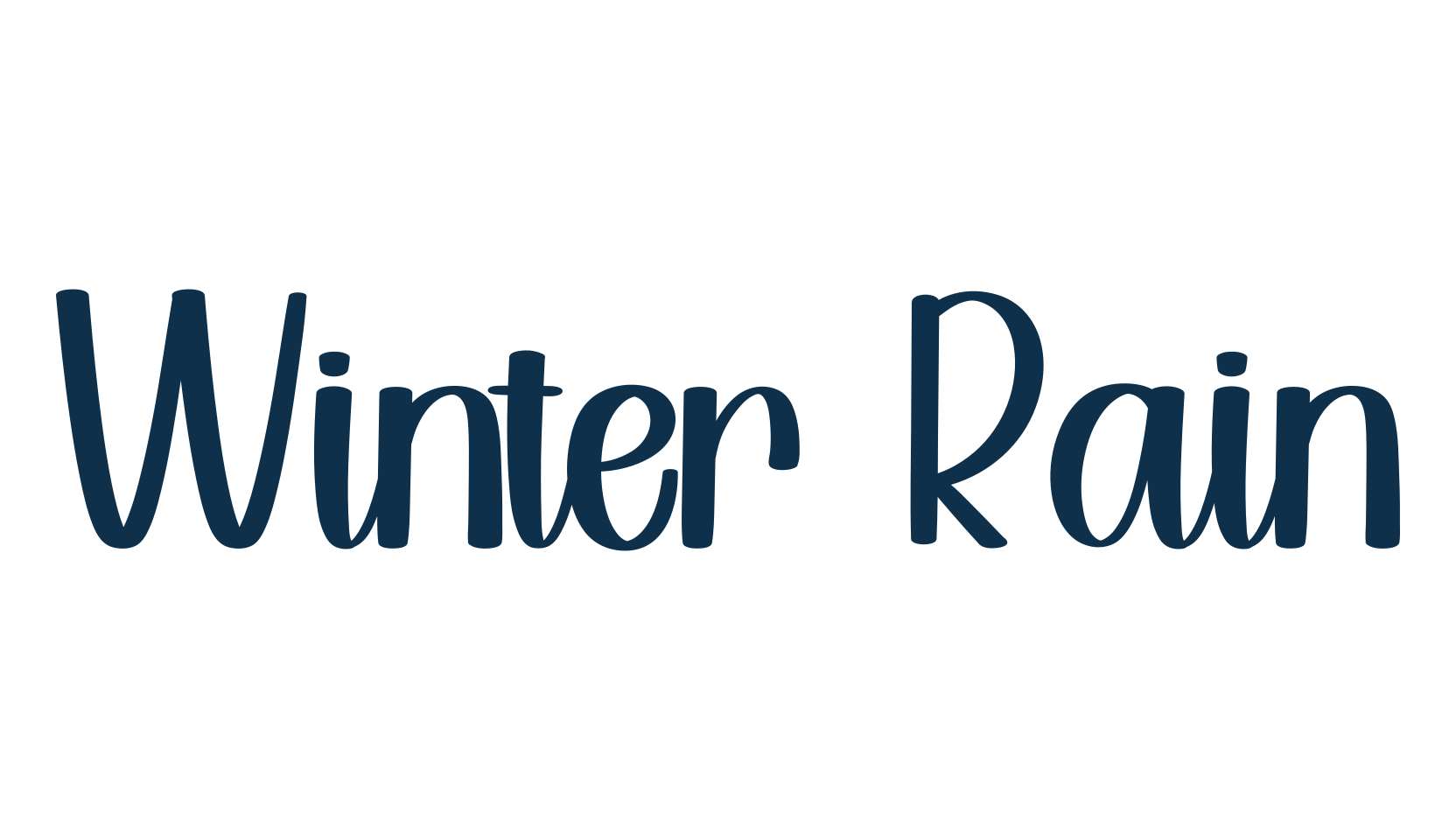 Winter Rain, various font preview