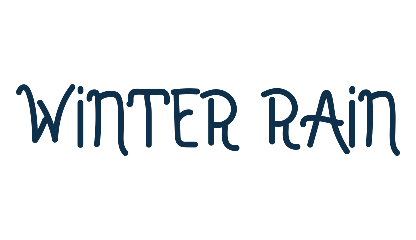 Winter Rain (winter-rain), display market font preview