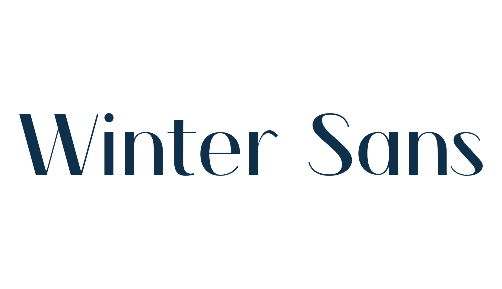 Winter Sans, basic sans serif font preview