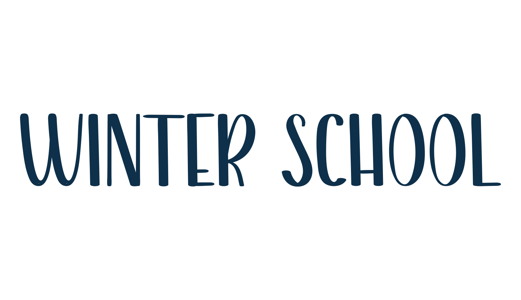 Winter School, script handwritten fancy decorative calligraphy font preview