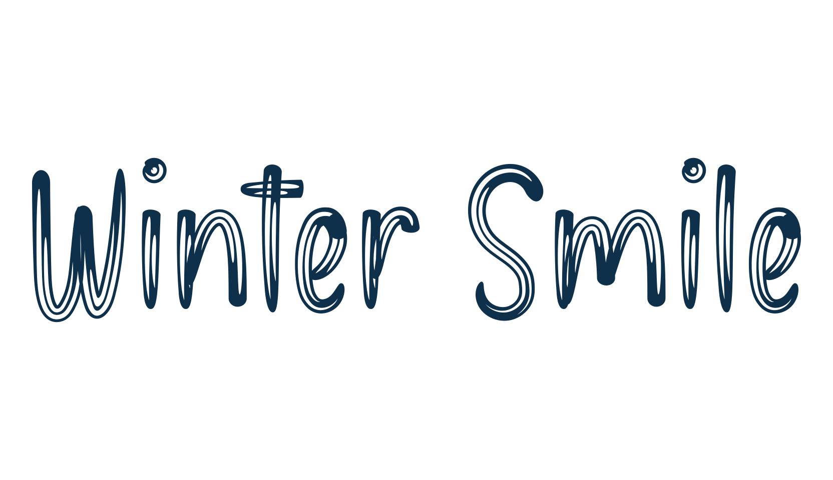 Winter Smile (winter-smile-2), fancy various decorative font preview