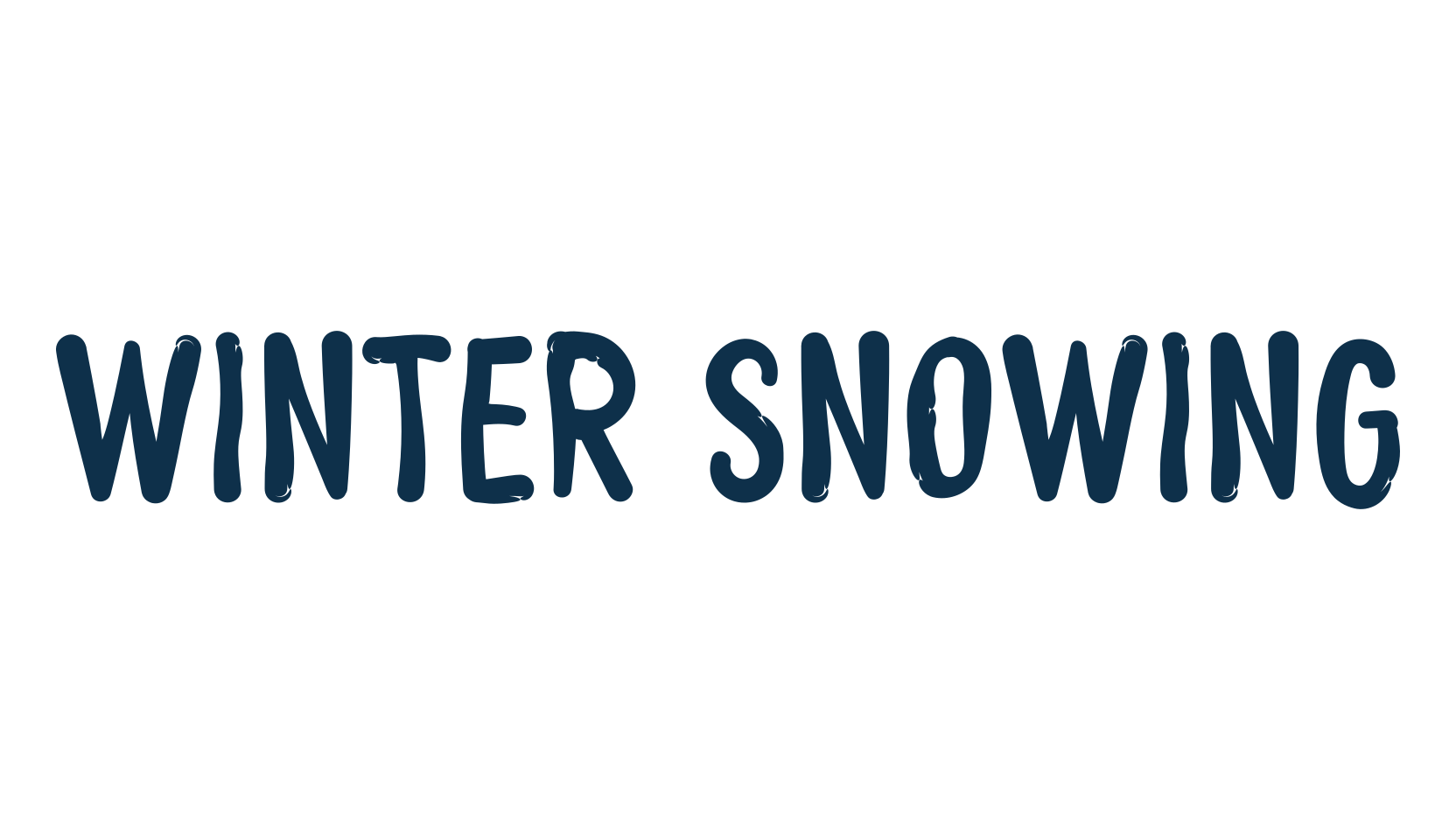 Winter Snowing, fancy various decorative script calligraphy font preview