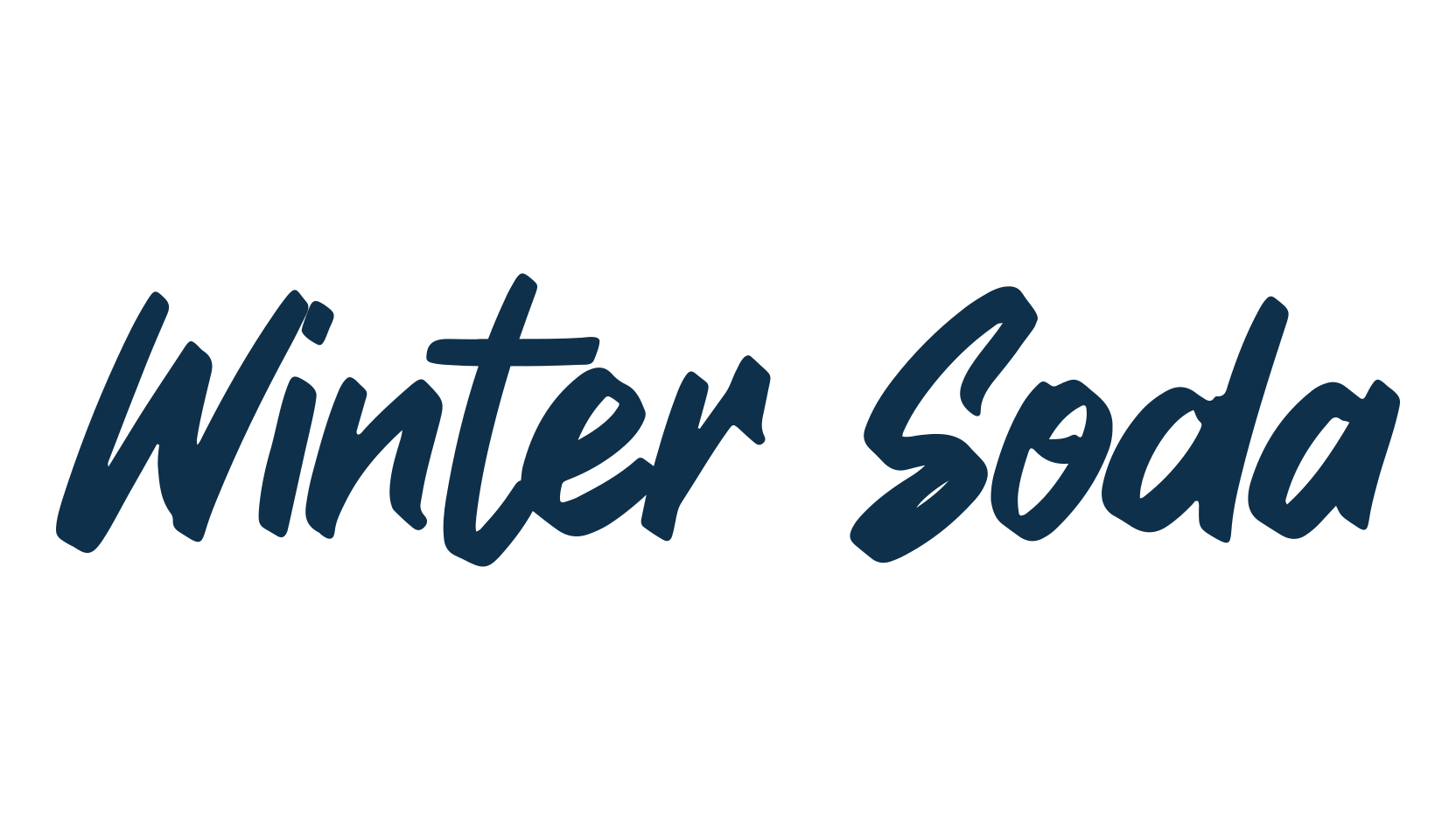 Winter Soda, script handwritten fancy decorative calligraphy font preview