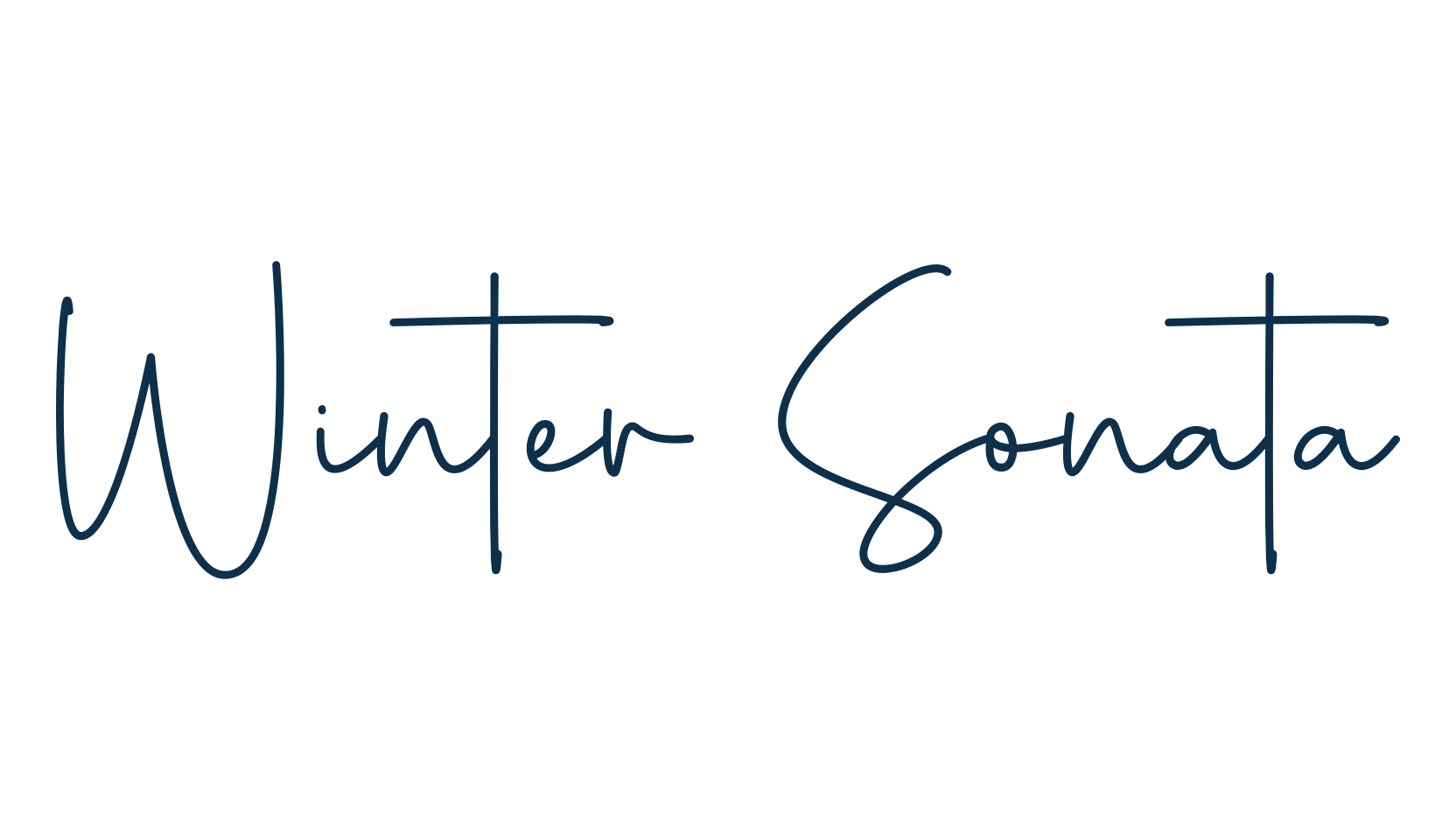 Winter Sonata, script handwritten fancy decorative calligraphy font preview