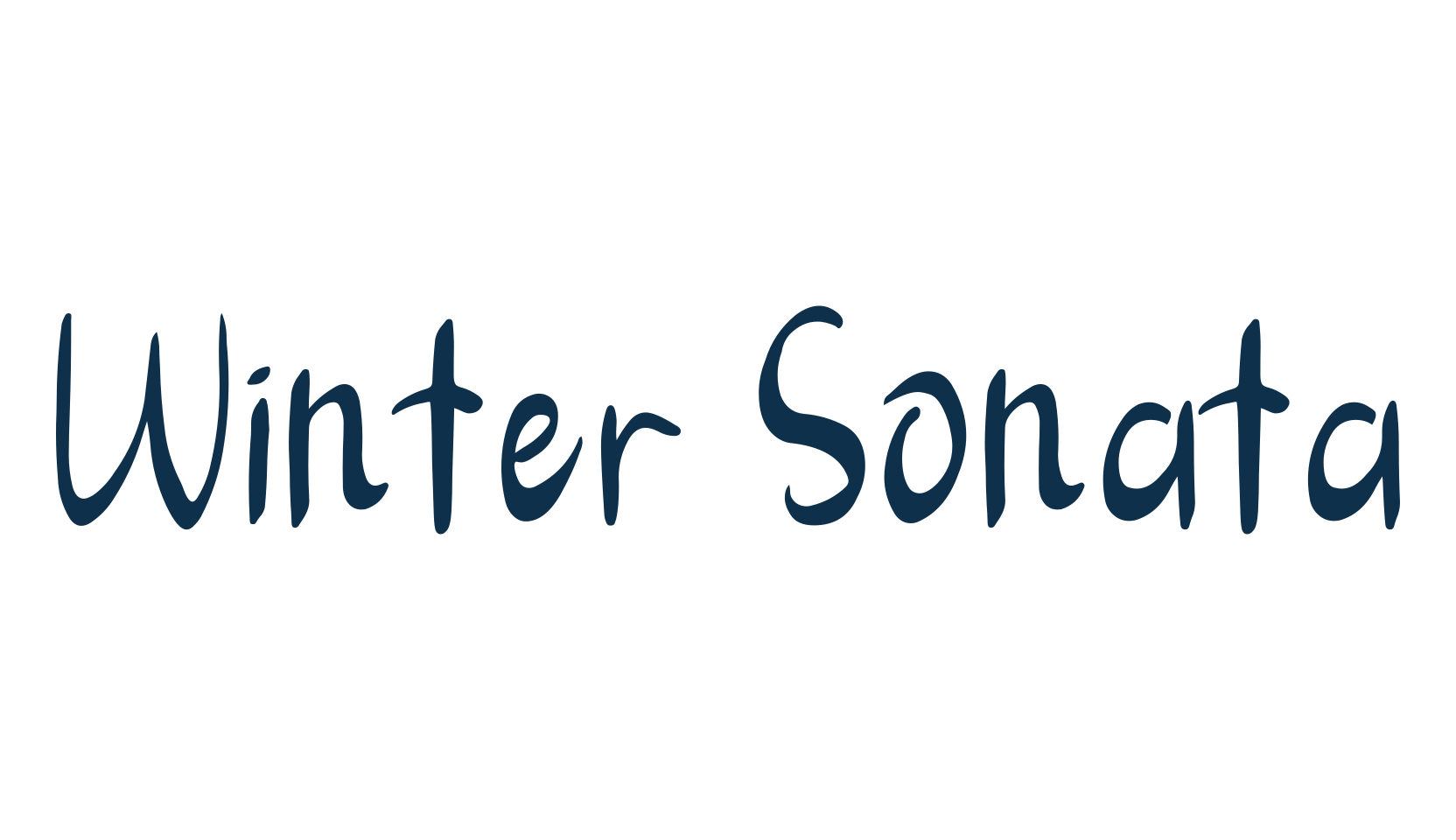 Winter Sonata (winter-sonata), handwriting font preview
