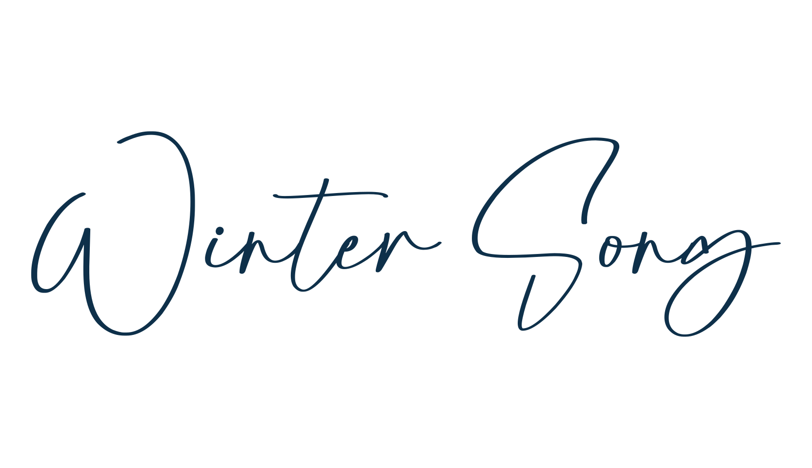 Winter Song, script handwritten fancy decorative calligraphy font preview