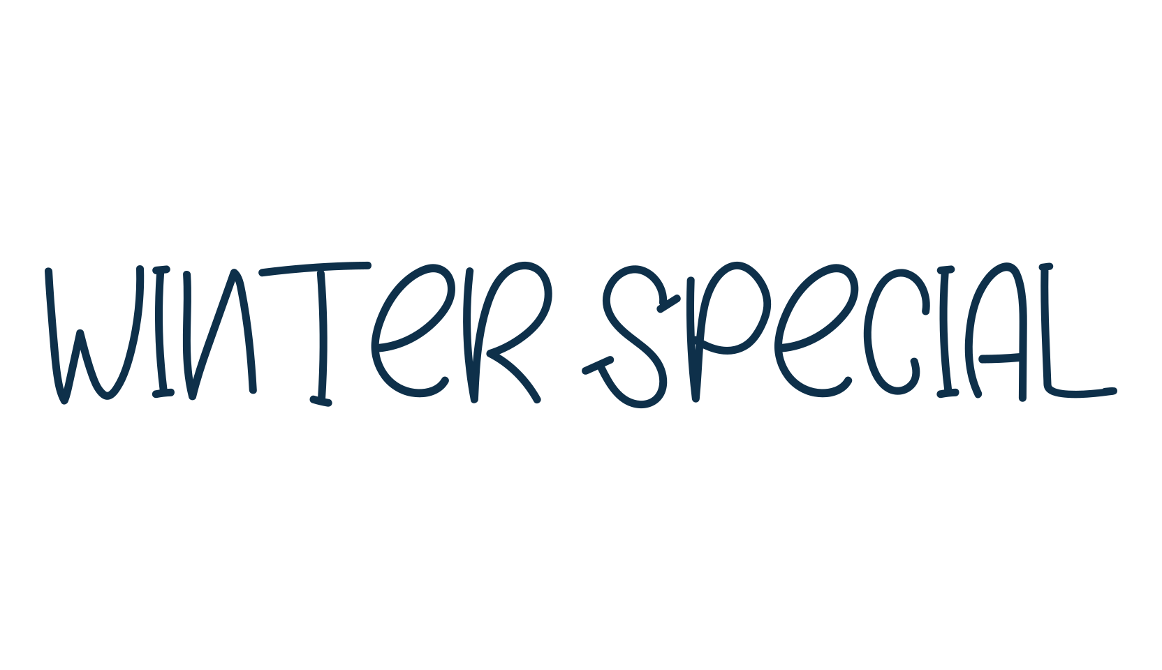Winter Special, display market font preview