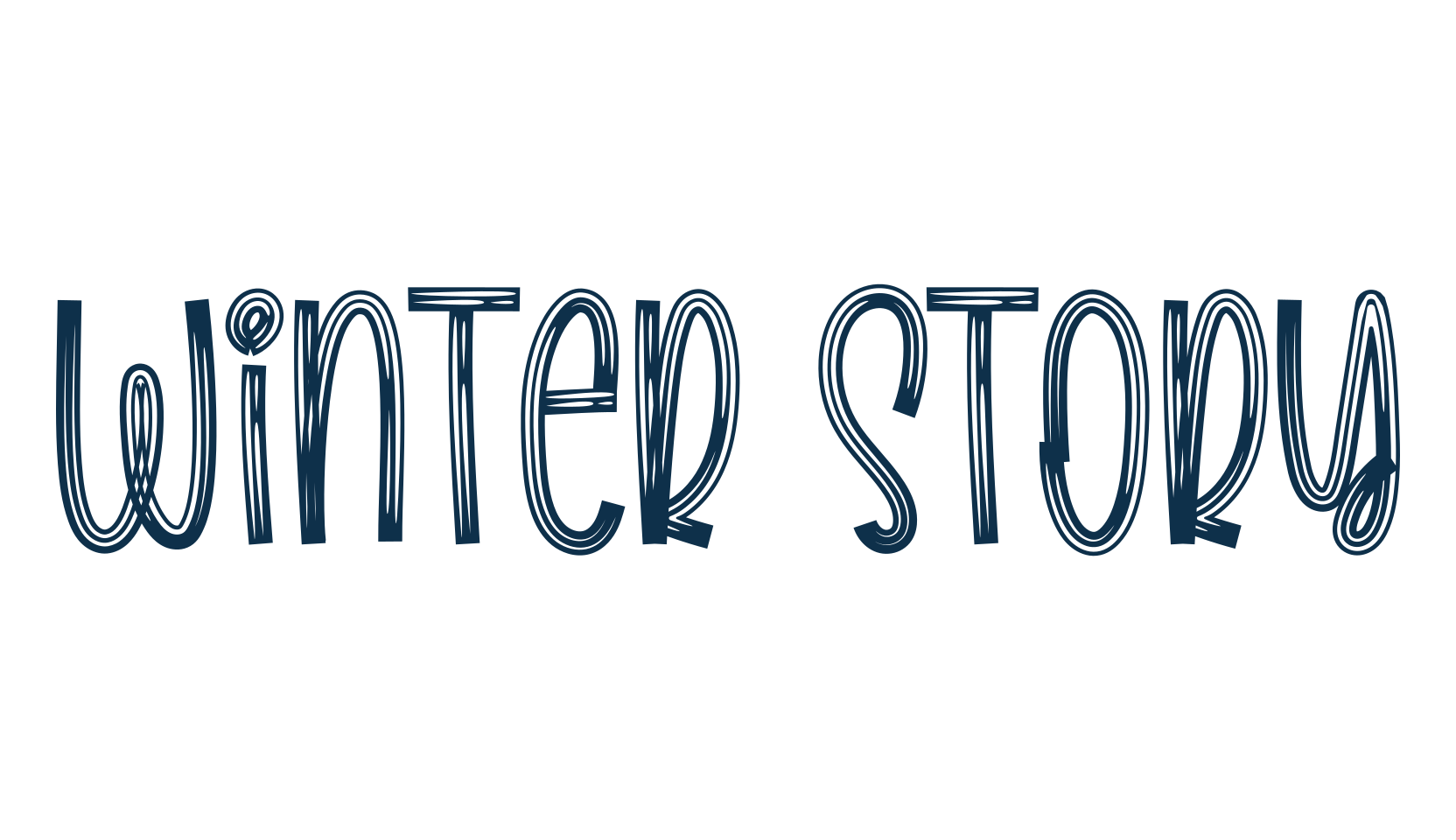 Winter Story, fancy various decorative font preview