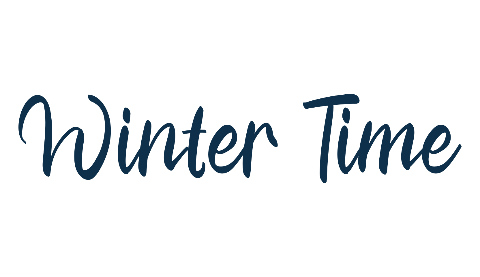 Winter Time, script handwritten fancy decorative calligraphy font preview