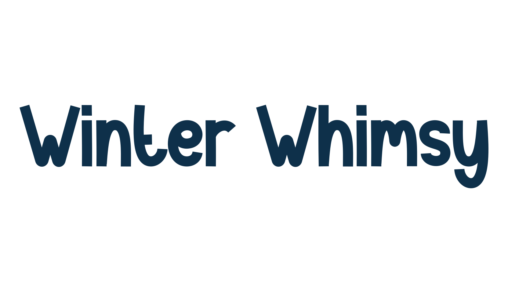 Winter Whimsy, various font preview