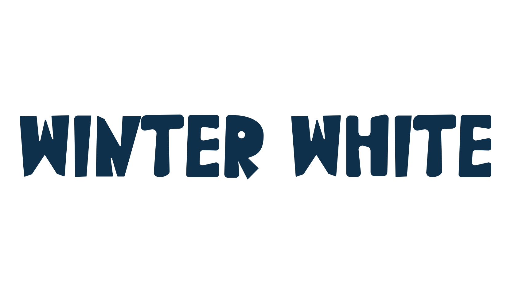 Winter White, cartoon font preview