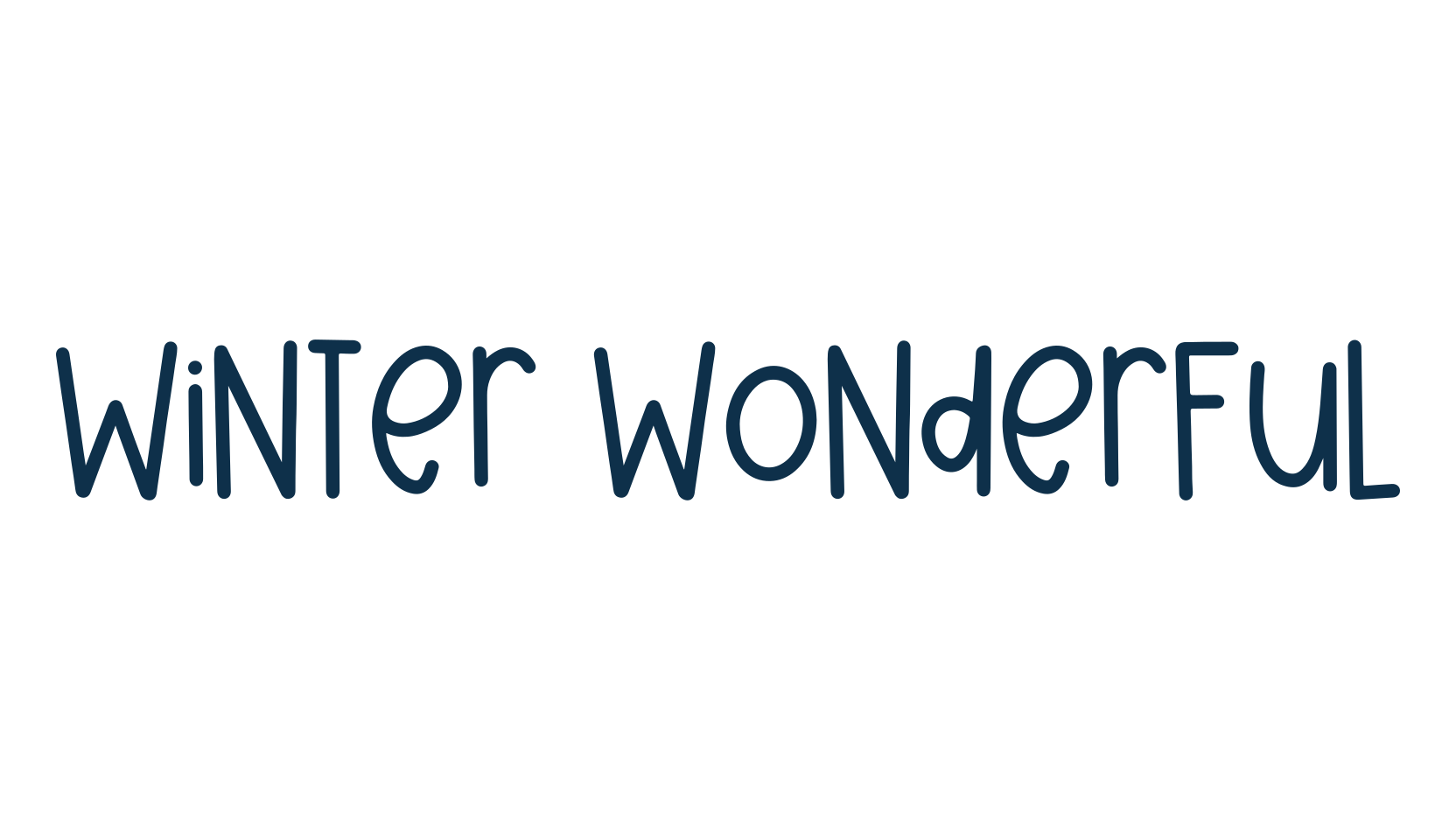 Winter Wonderful, handwriting font preview