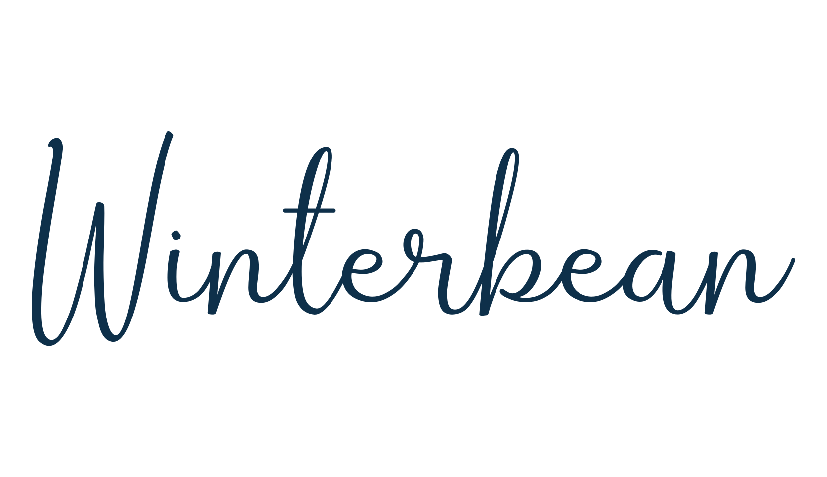 Winterbean, script calligraphy fancy decorative font preview