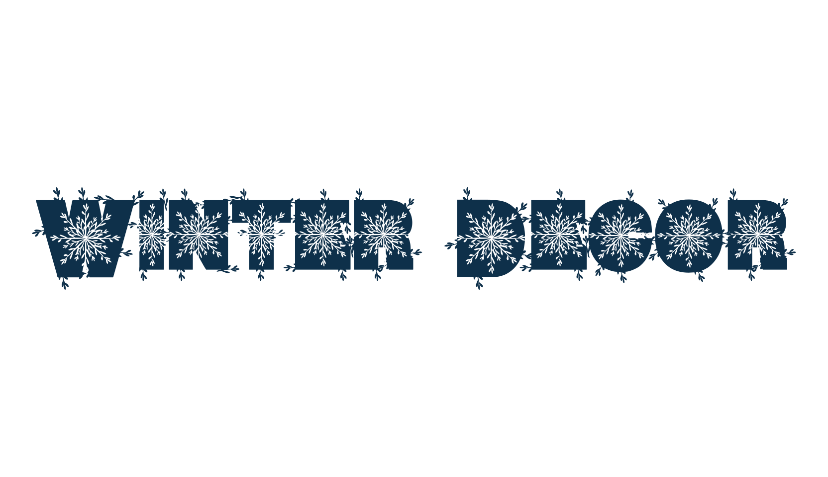 Winter Decor, fancy fire, ice decorative font preview