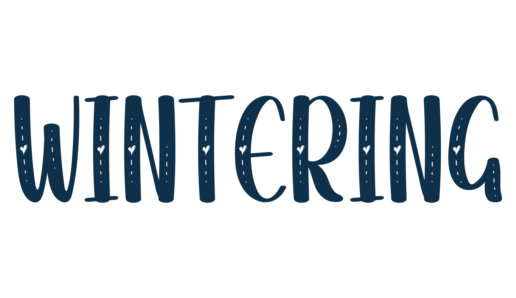 Wintering, fancy decorative font preview