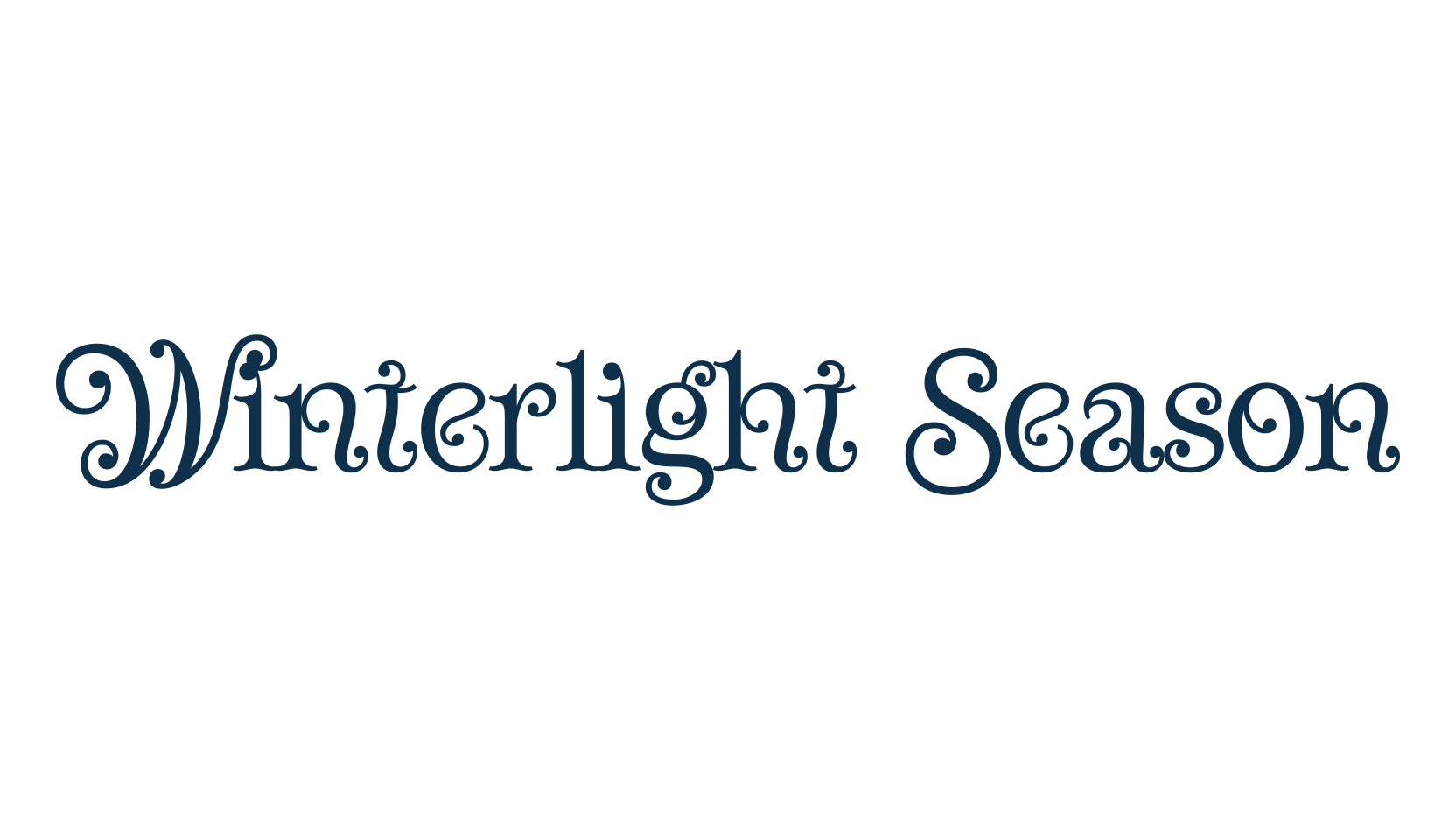 Winterlight Season, fancy decorative font preview