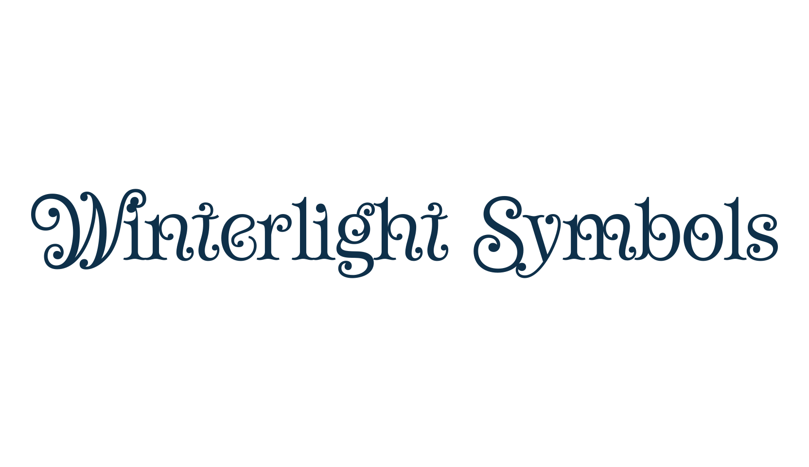 Winterlight Symbols, fancy decorative font preview