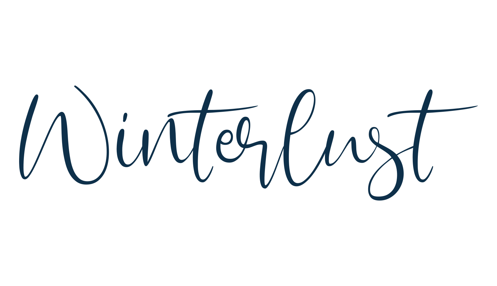 Winterlust, calligraphy font preview