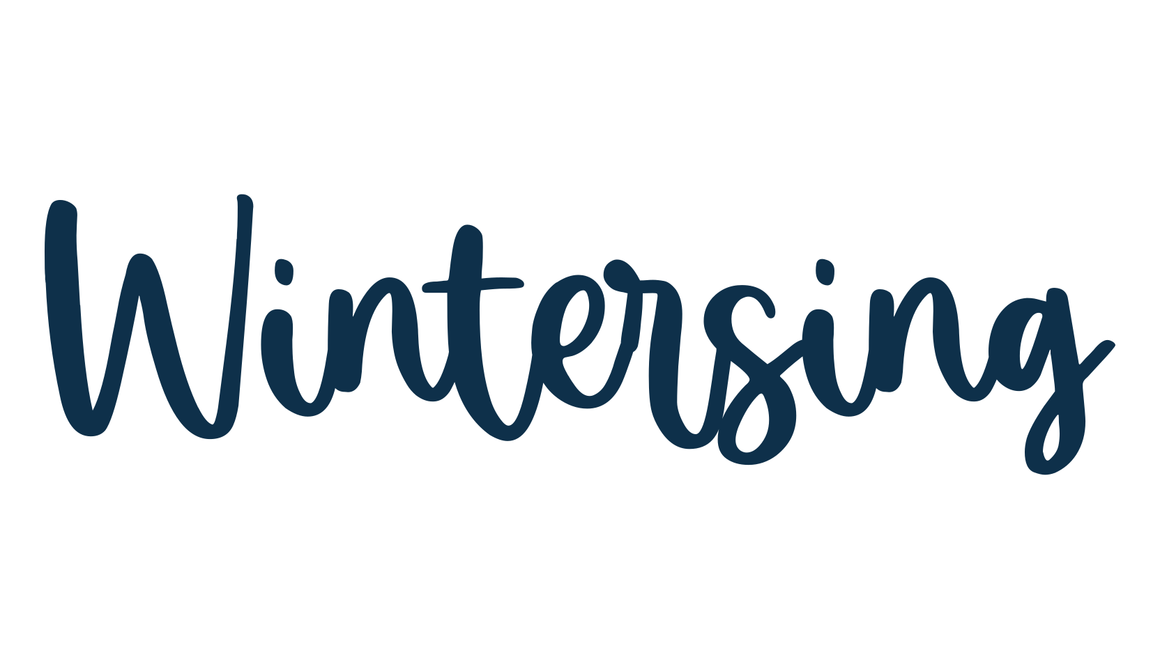 Wintersing, handwriting font preview