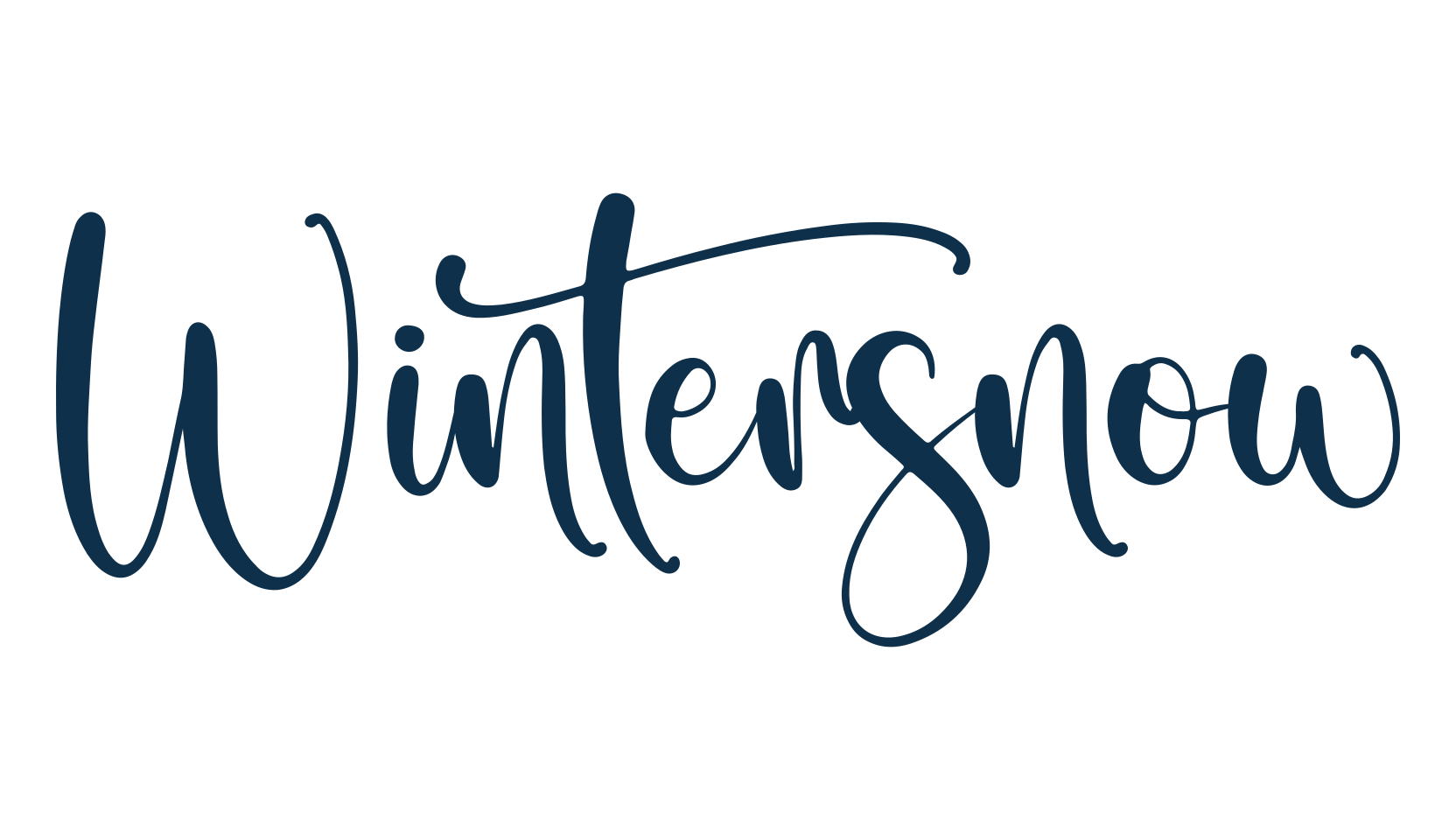 Wintersnow, calligraphy font preview