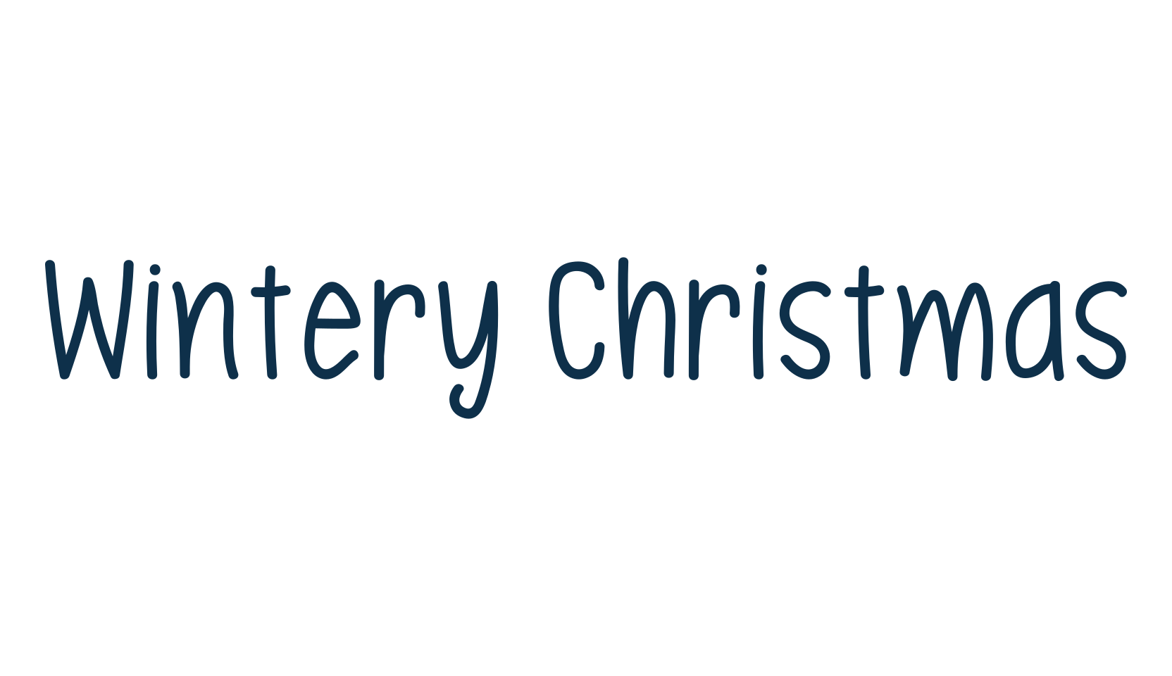 Wintery Christmas, handwriting font preview