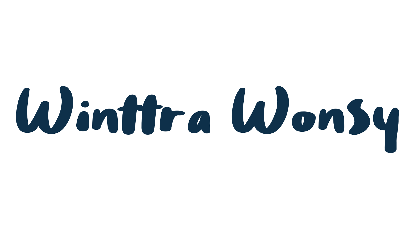 Winttra Wonsy, brush font preview