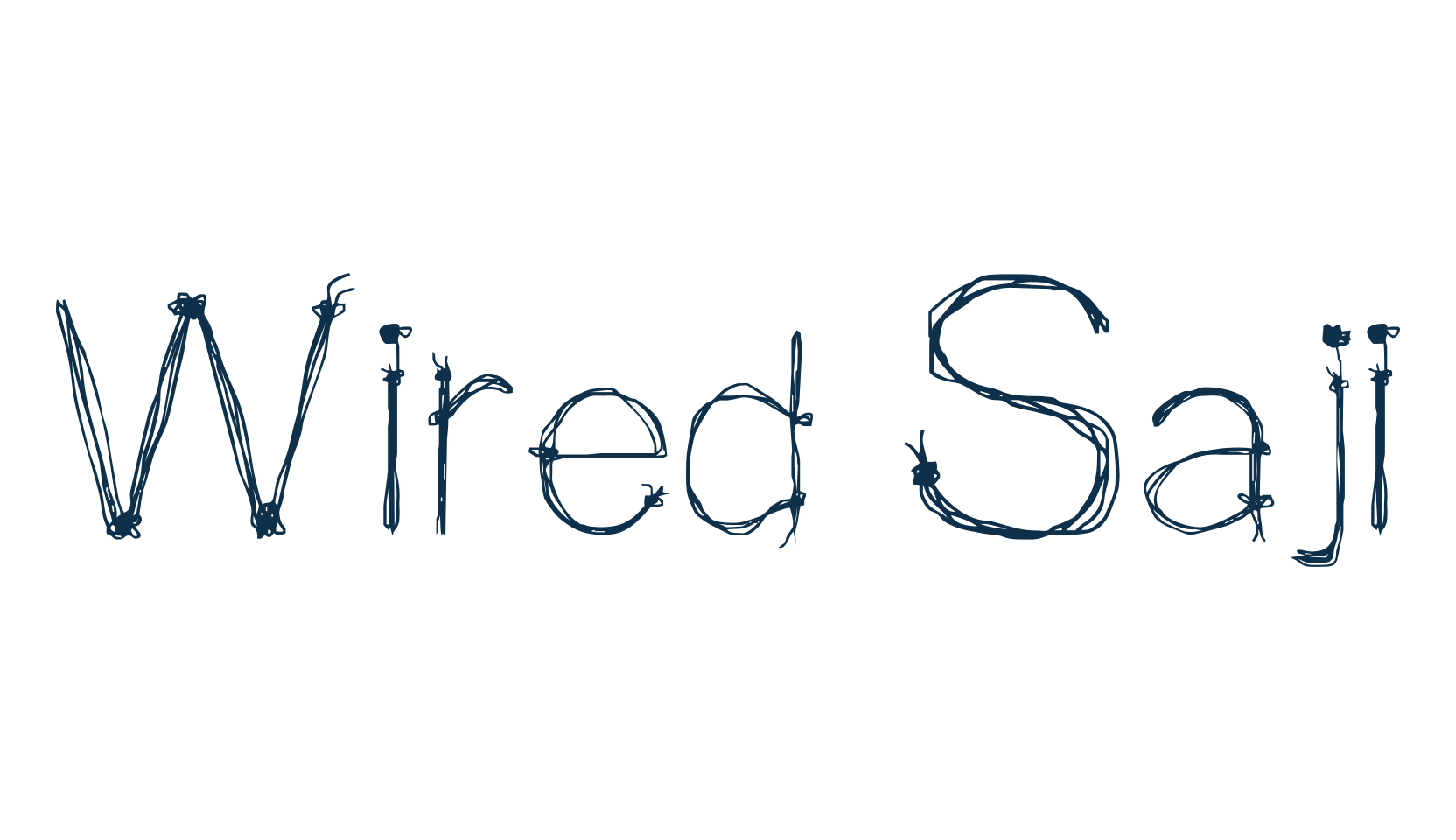 Wired Saji, fancy various decorative script calligraphy font preview