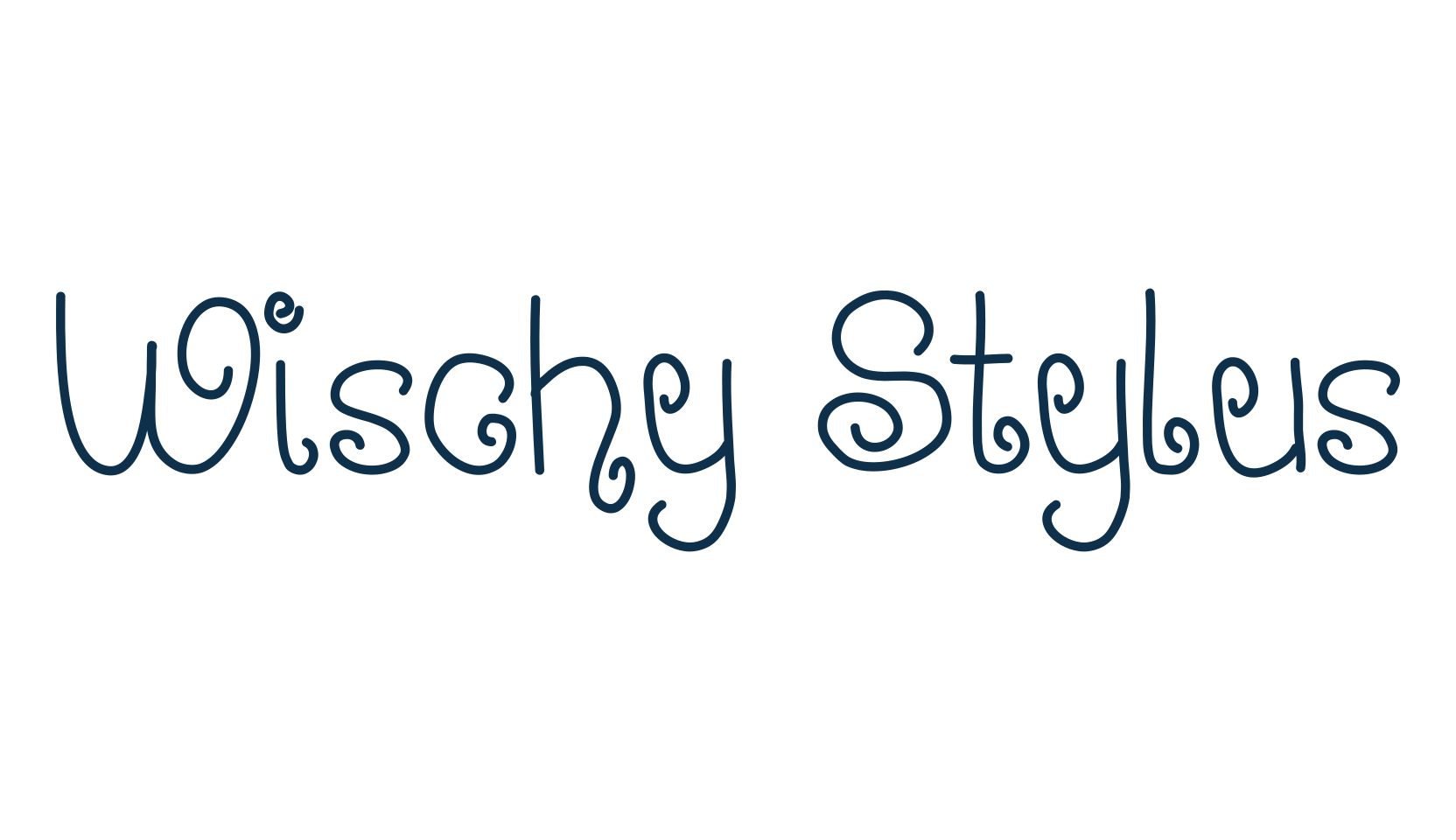 Wischy Stylus, curly font preview