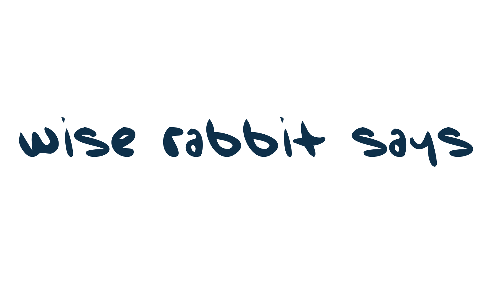 Wise Rabbit Says, fancy various decorative script calligraphy font preview