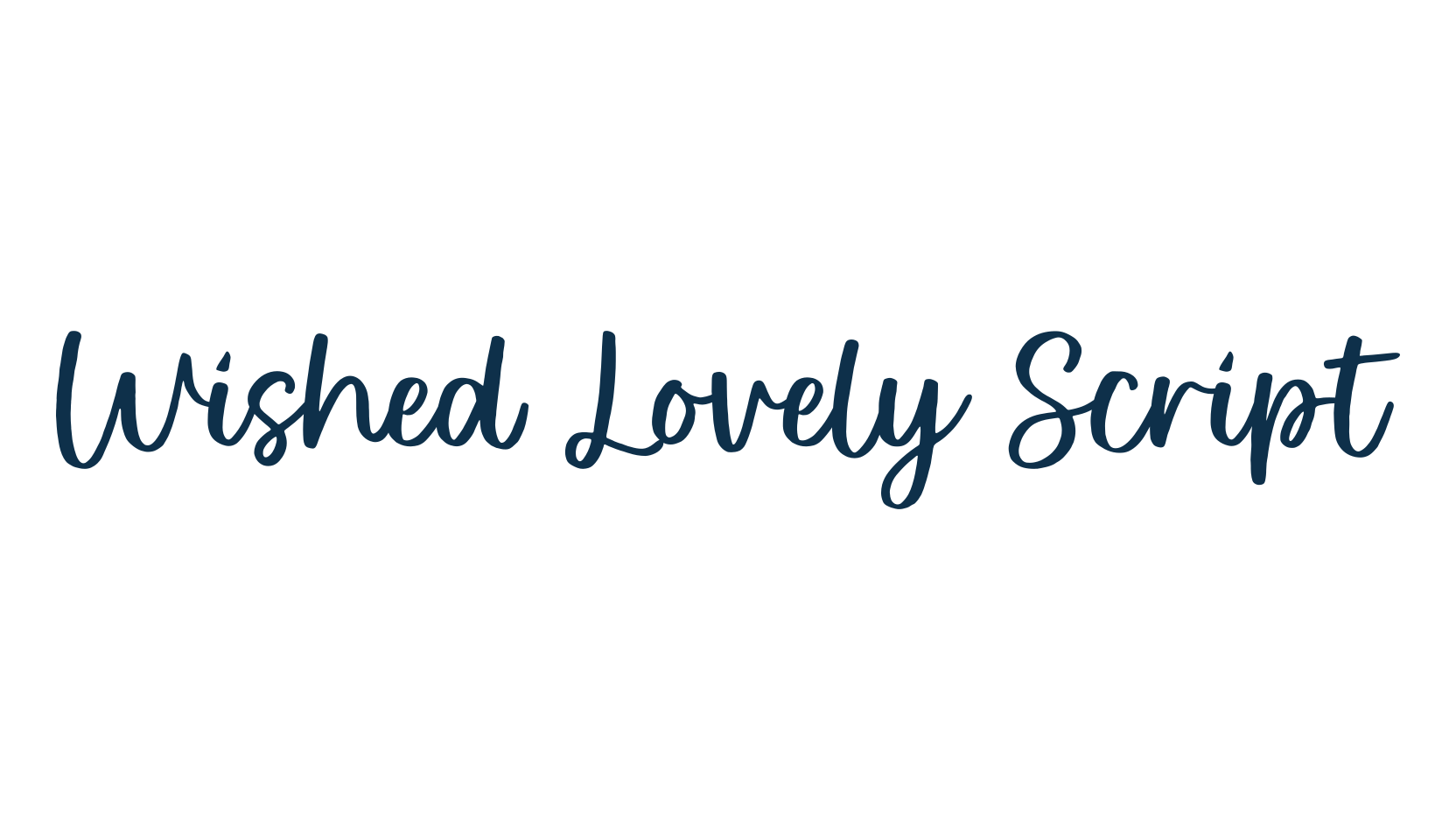 Wished Lovely Script, handwriting font preview