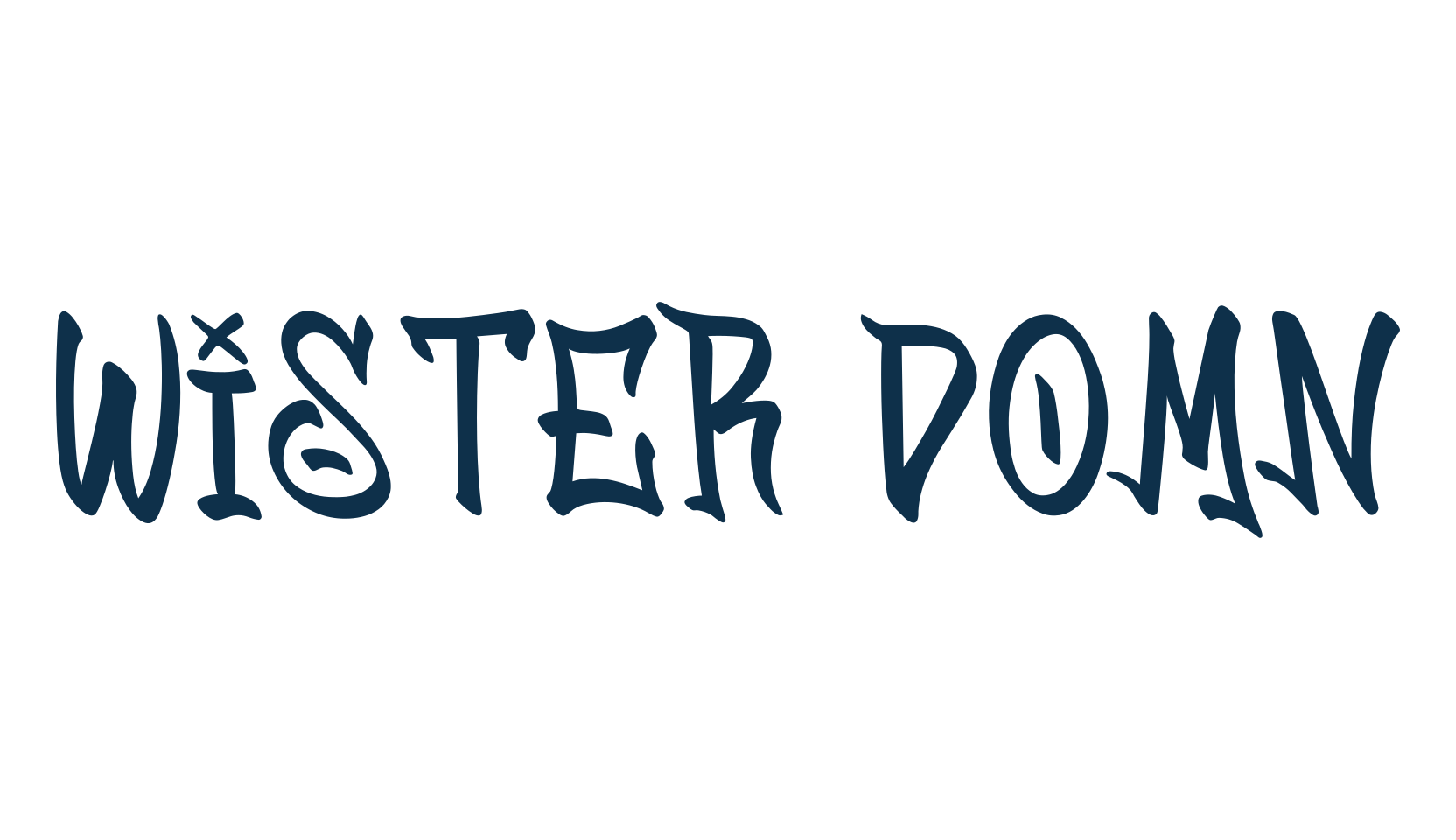 Wister Domn, script graffiti fancy decorative calligraphy font preview