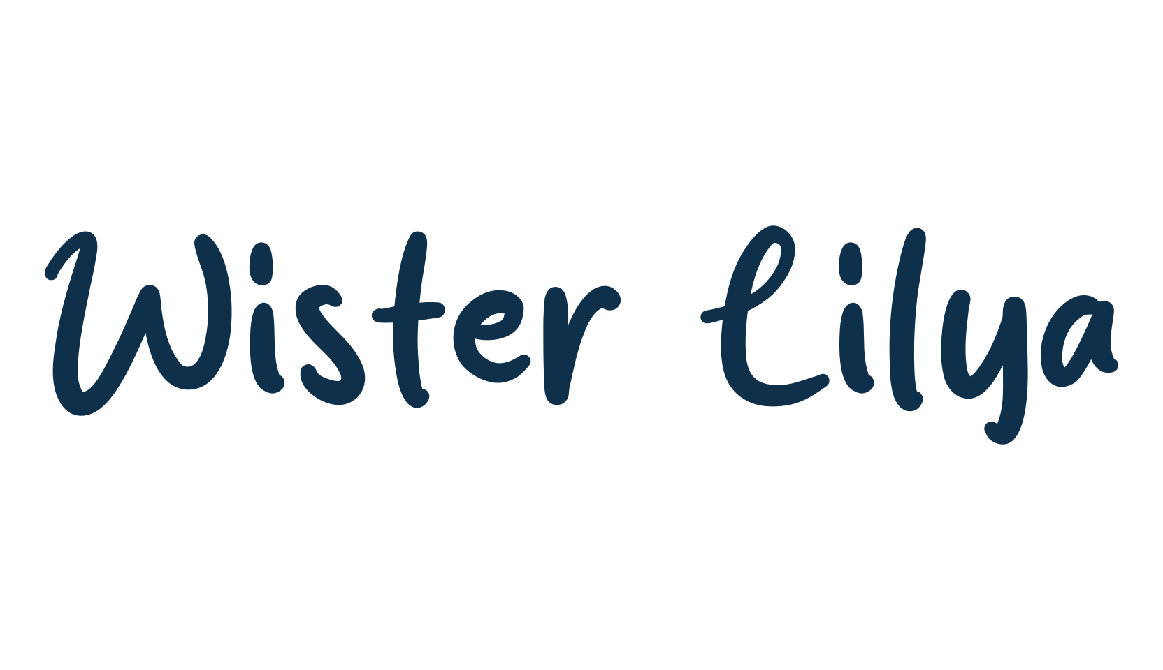 Wister Lilya, handwriting font preview