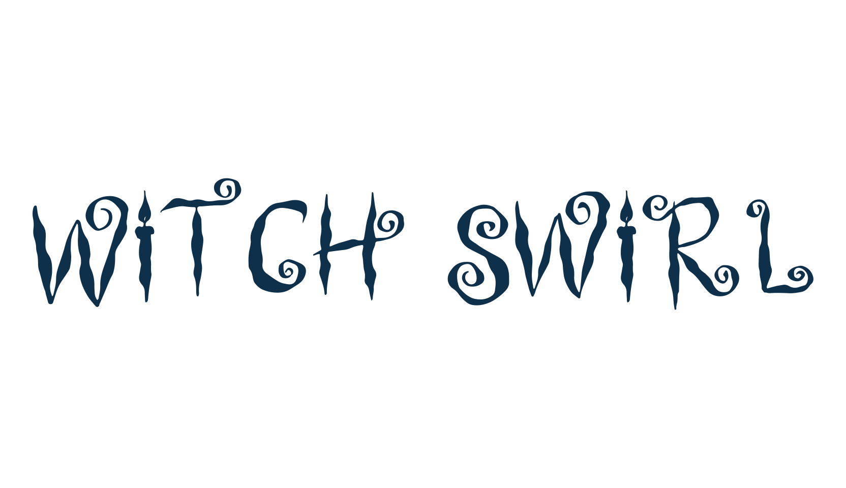 Witch Swirl, fancy decorative font preview