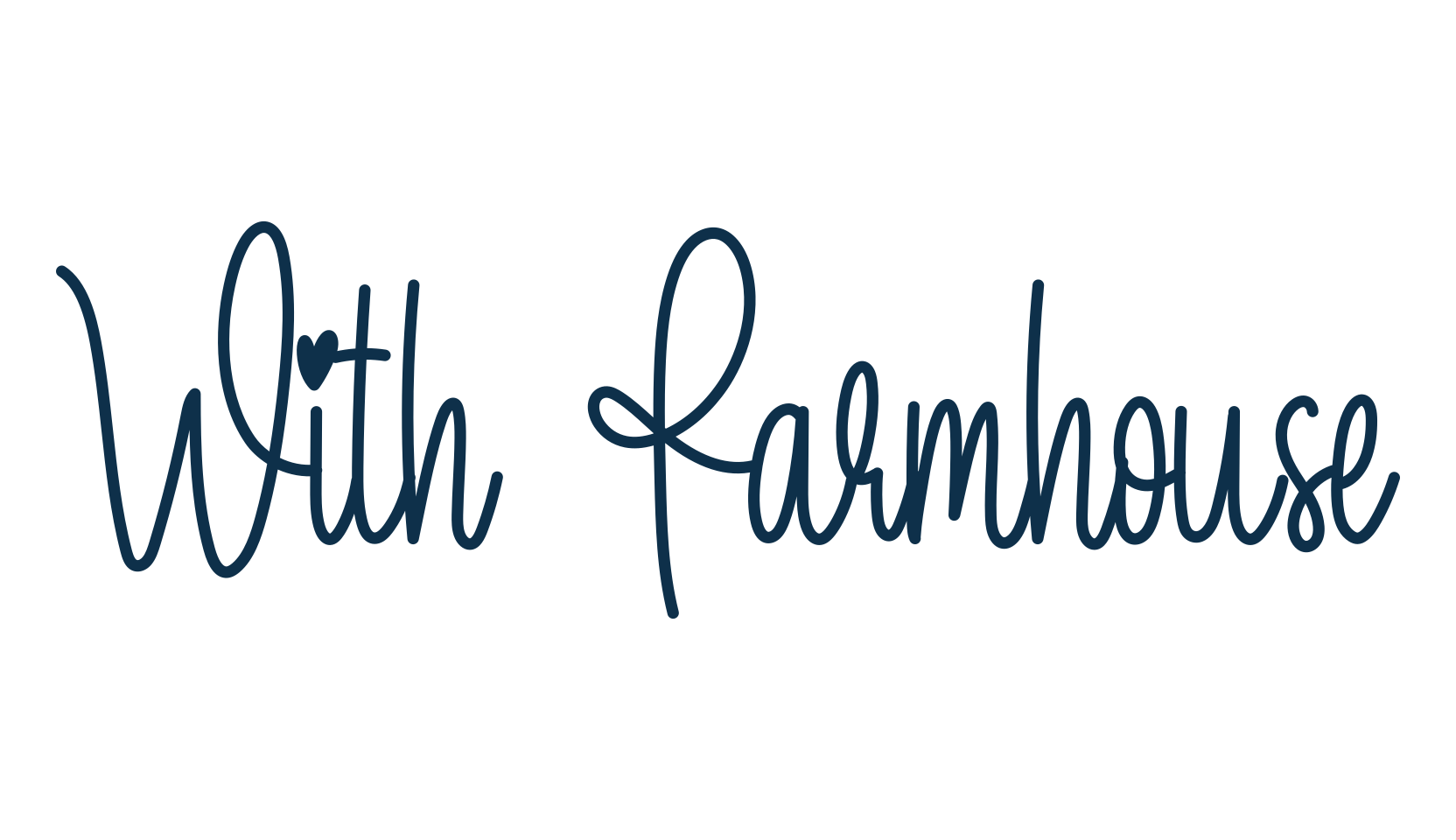 With Farmhouse, script handwritten fancy decorative calligraphy font preview