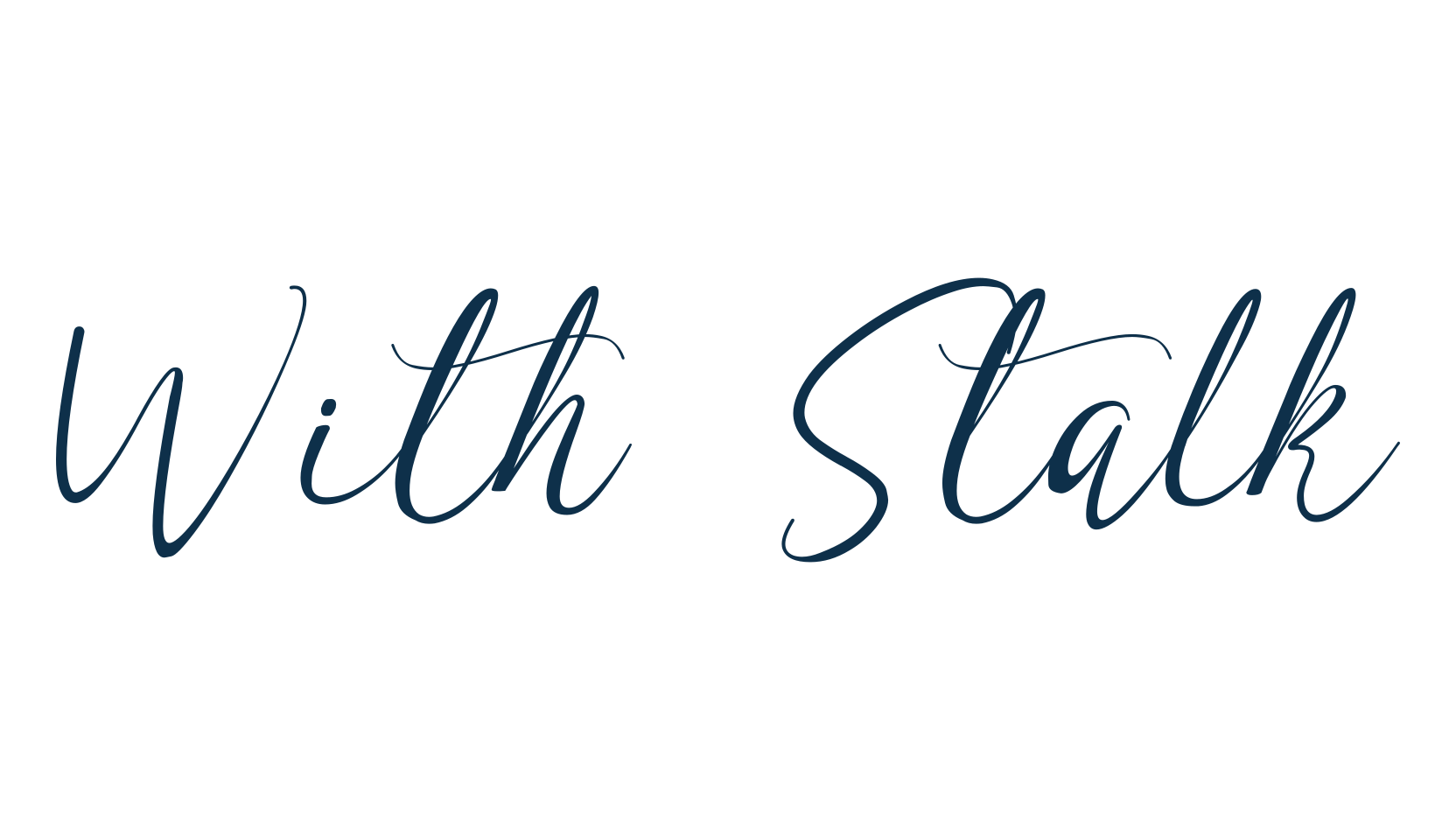 With Stalk, calligraphy font preview