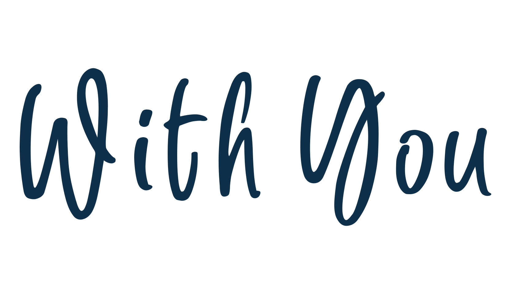 With You, script handwritten fancy decorative calligraphy font preview