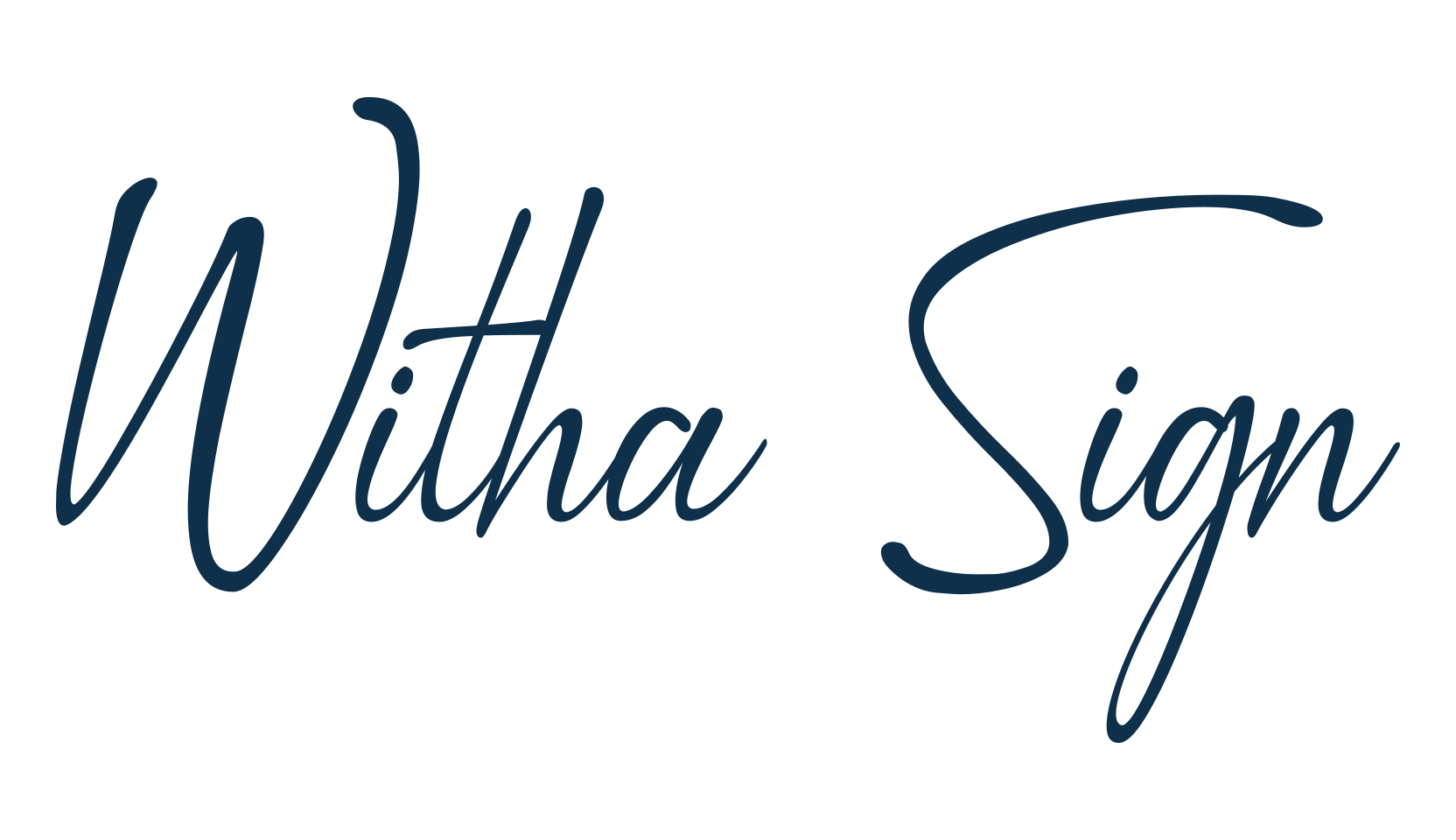 Witha Sign, handwriting font preview