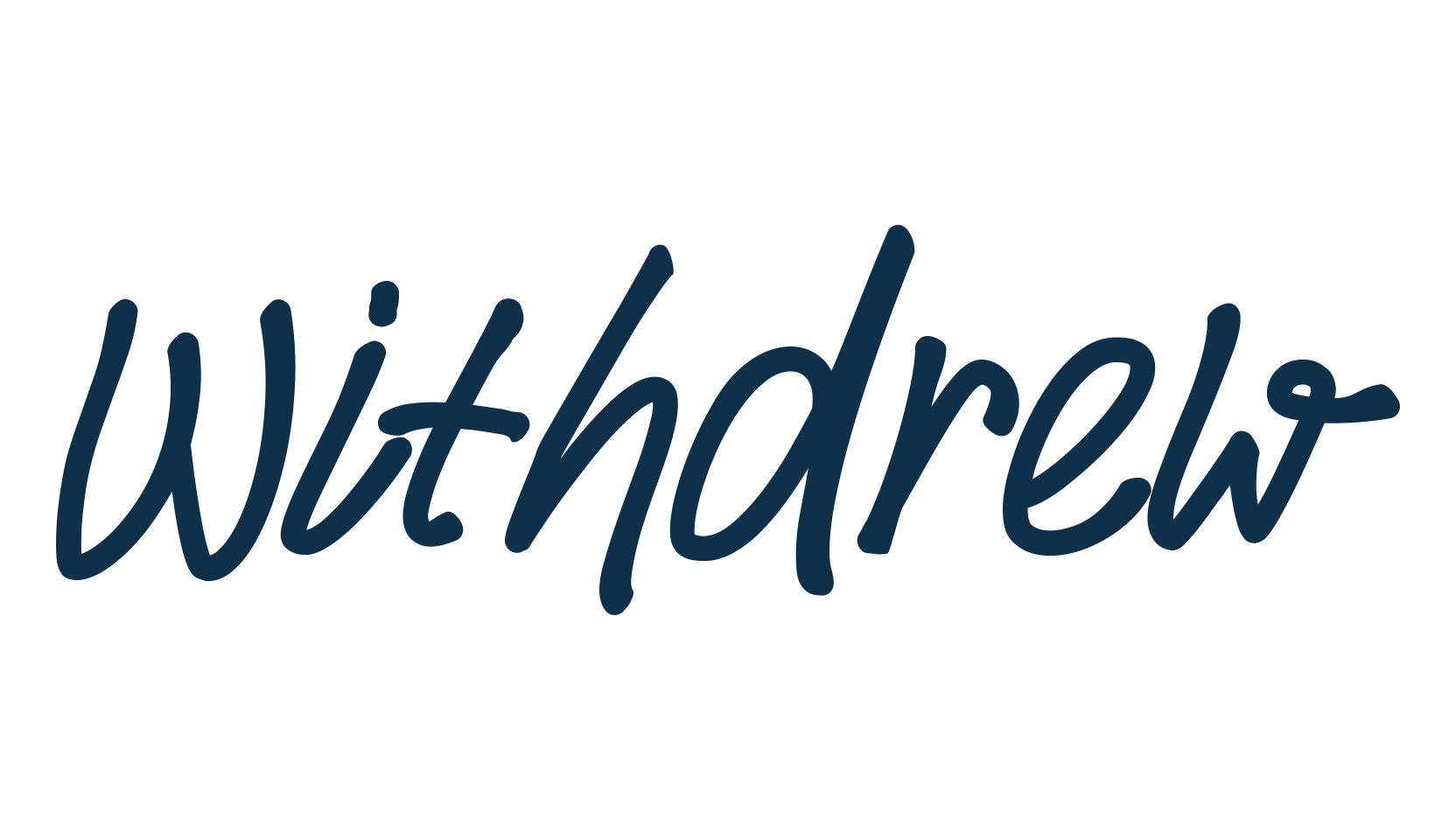 Withdrew, script handwritten fancy decorative calligraphy font preview