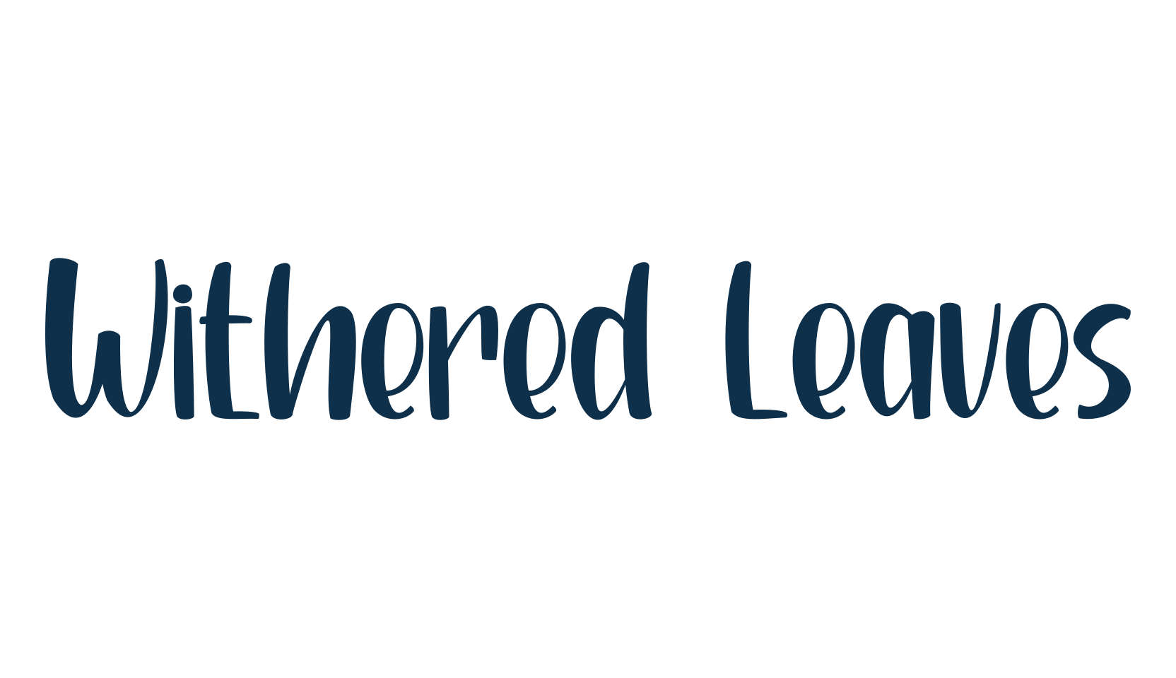Withered Leaves, fancy decorative font preview