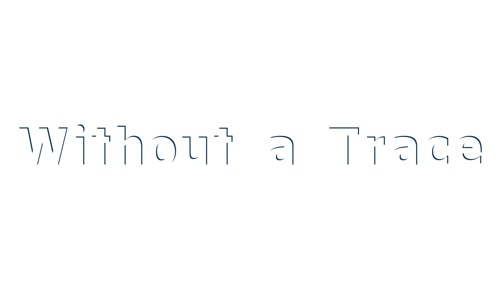 Without a Trace, various font preview