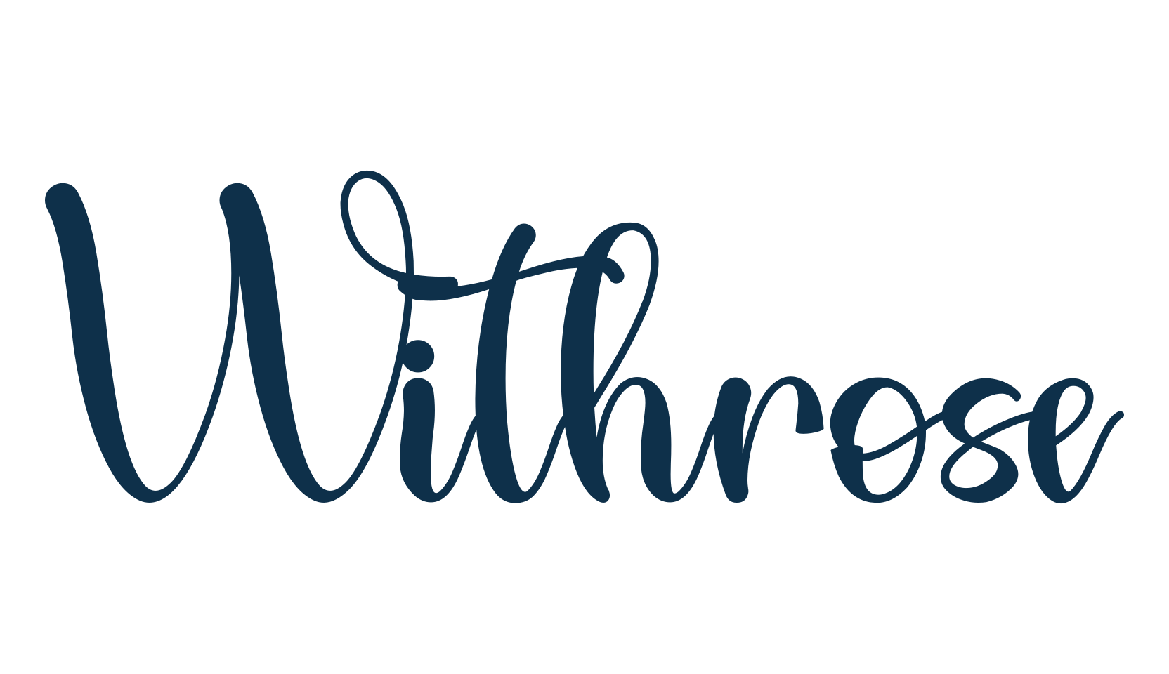 Withrose, script calligraphy fancy decorative font preview