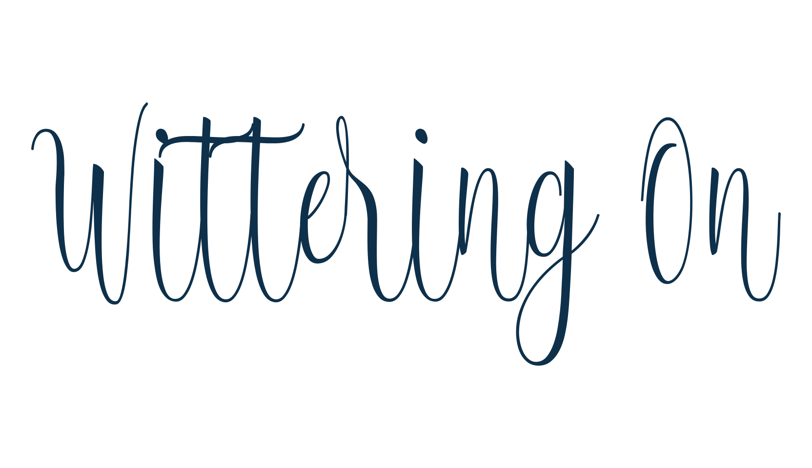Wittering On, script calligraphy fancy decorative font preview