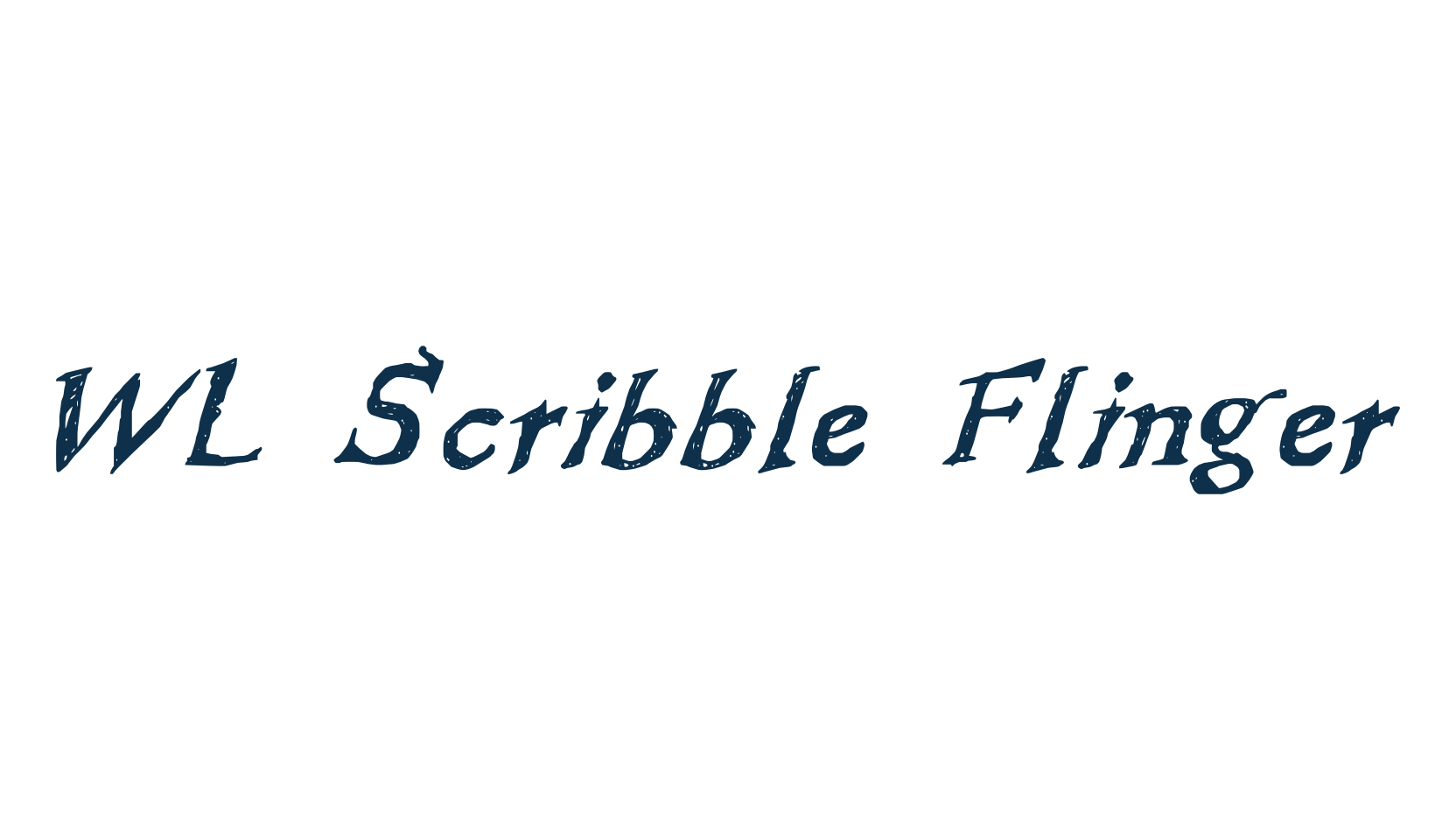 WL Scribble Flinger, script trash fancy decorative calligraphy font preview